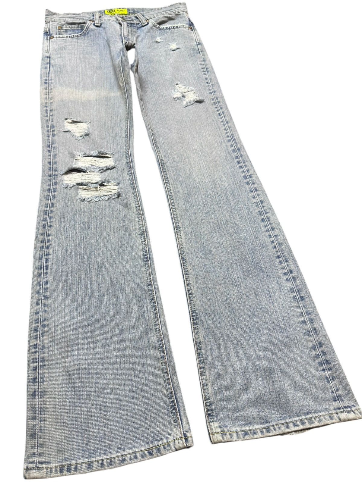 Issey Miyake × Lee Vintage Lee Flare Bootcut Faded Distressed Denim Size US 29 - 3 Thumbnail