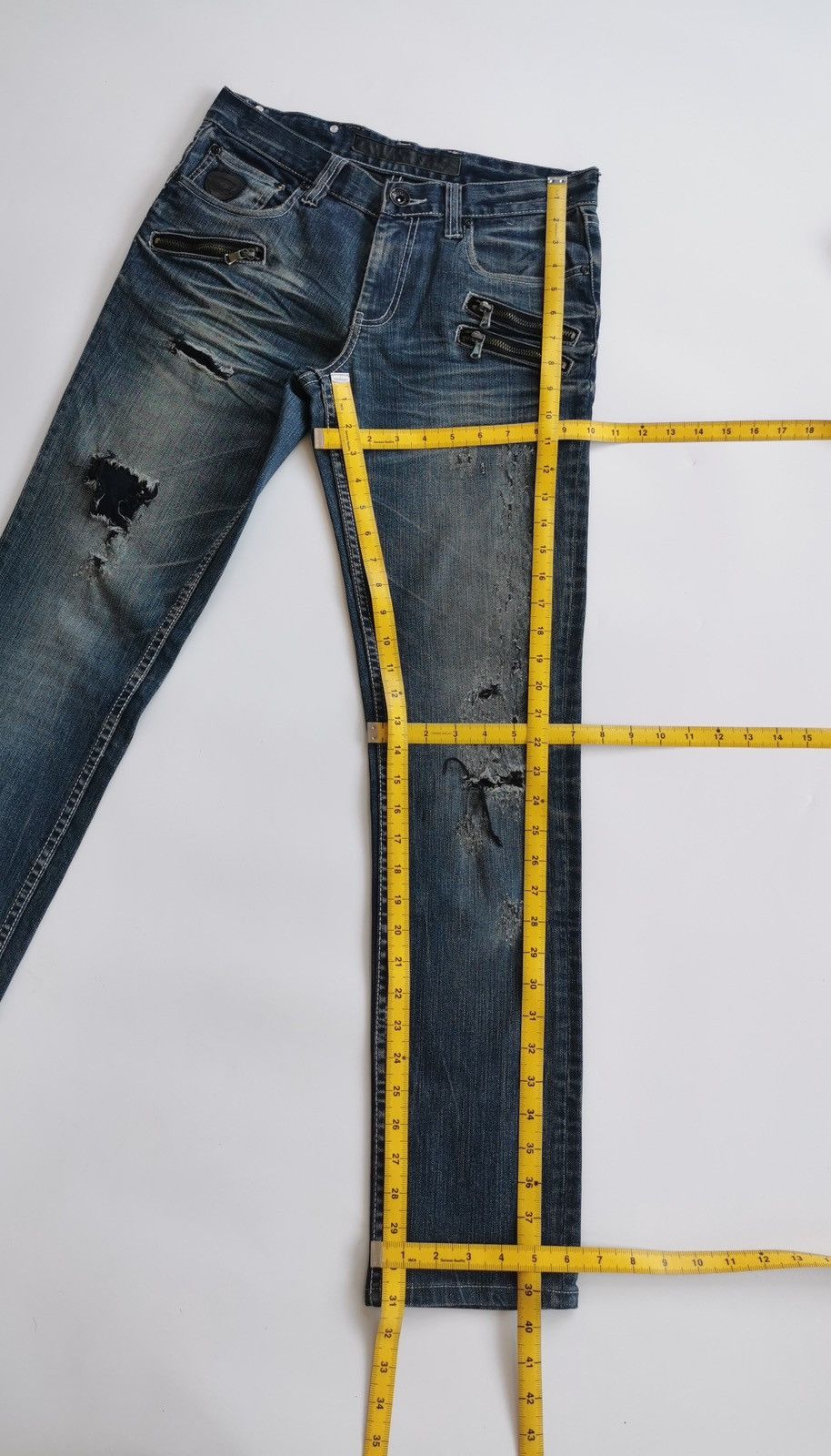 Seditionaries Apestein Bondage Zipper Button Distressed Jeans Size US 30 / EU 46 - 12 Thumbnail