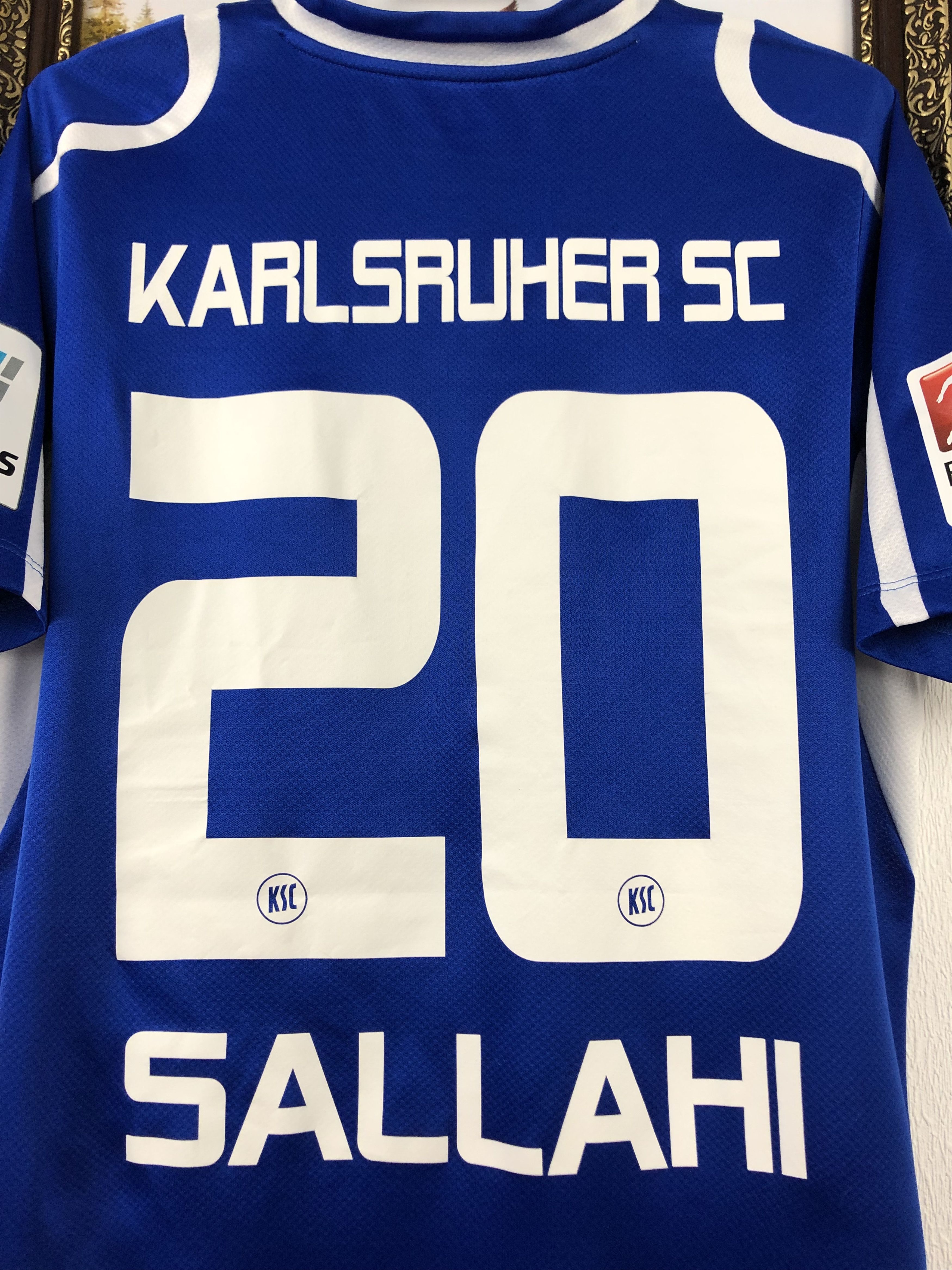 Other Karlsruher shirt Soccer Jersey #20 Sallahi Match Worn Size US L / EU 52-54 / 3 - 3 Thumbnail