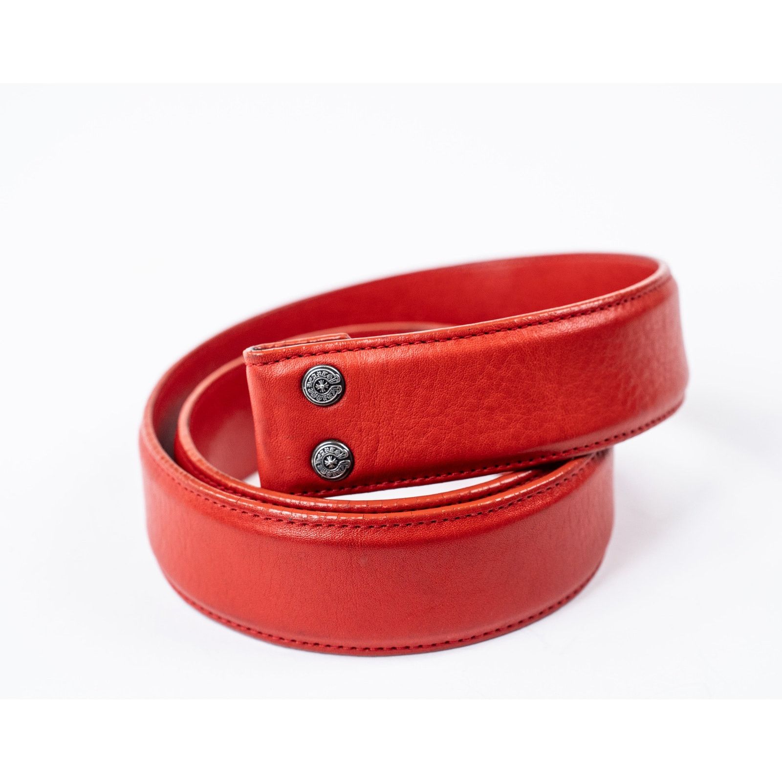 Chrome Hearts Red Leather Strap Size 32 - 3 Thumbnail