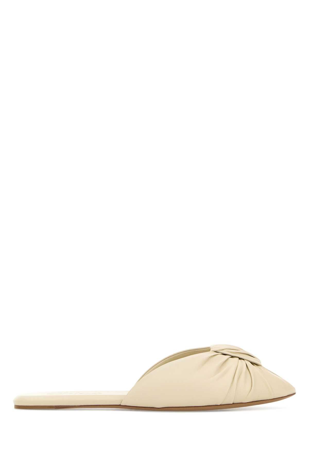 Chloe Ivory Leather Suzie Slippers Size US 6 / IT 36 - 1 Thumbnail