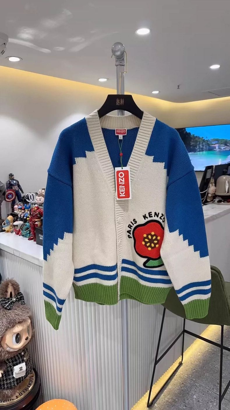 Kenzo Kenzo Hibiscus patchwork sweater coat Size S / US 4 / IT 40 - 4 Thumbnail