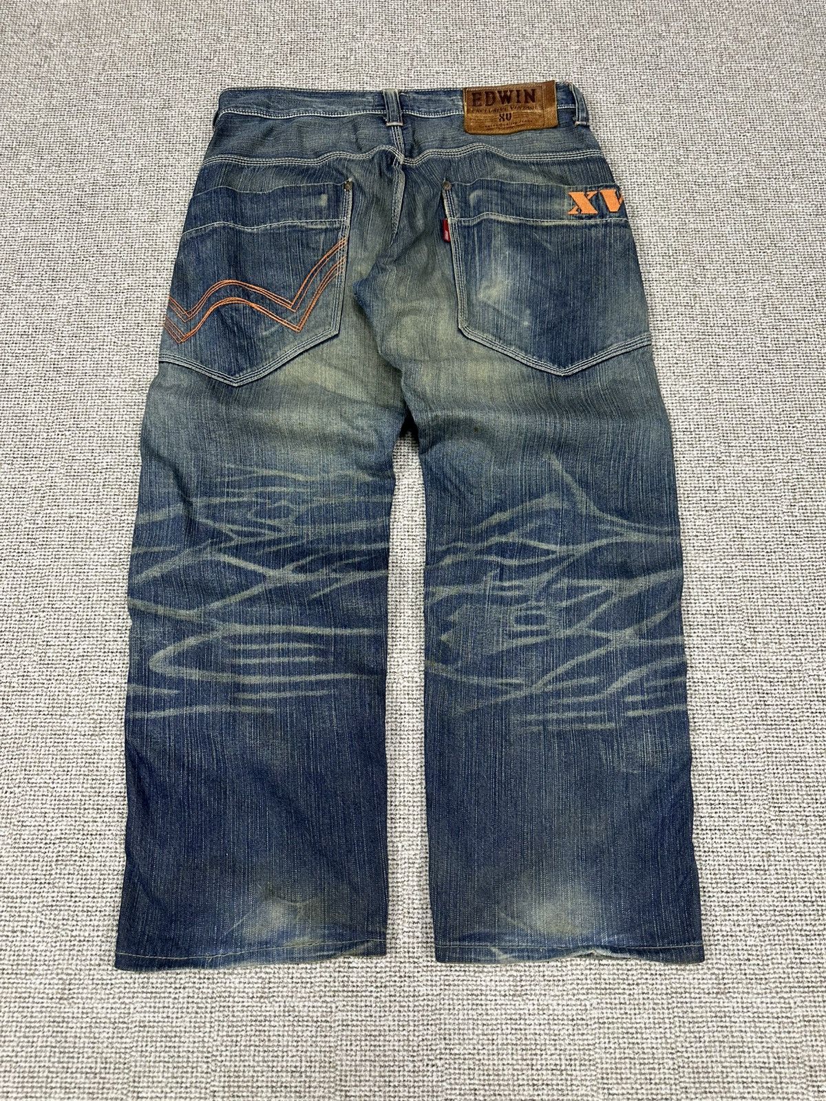 Edwin Vintage Edwin 465 XVS Distressed Denim Jeans - Baggy D740 Size US 32 / EU 48 - 4 Thumbnail