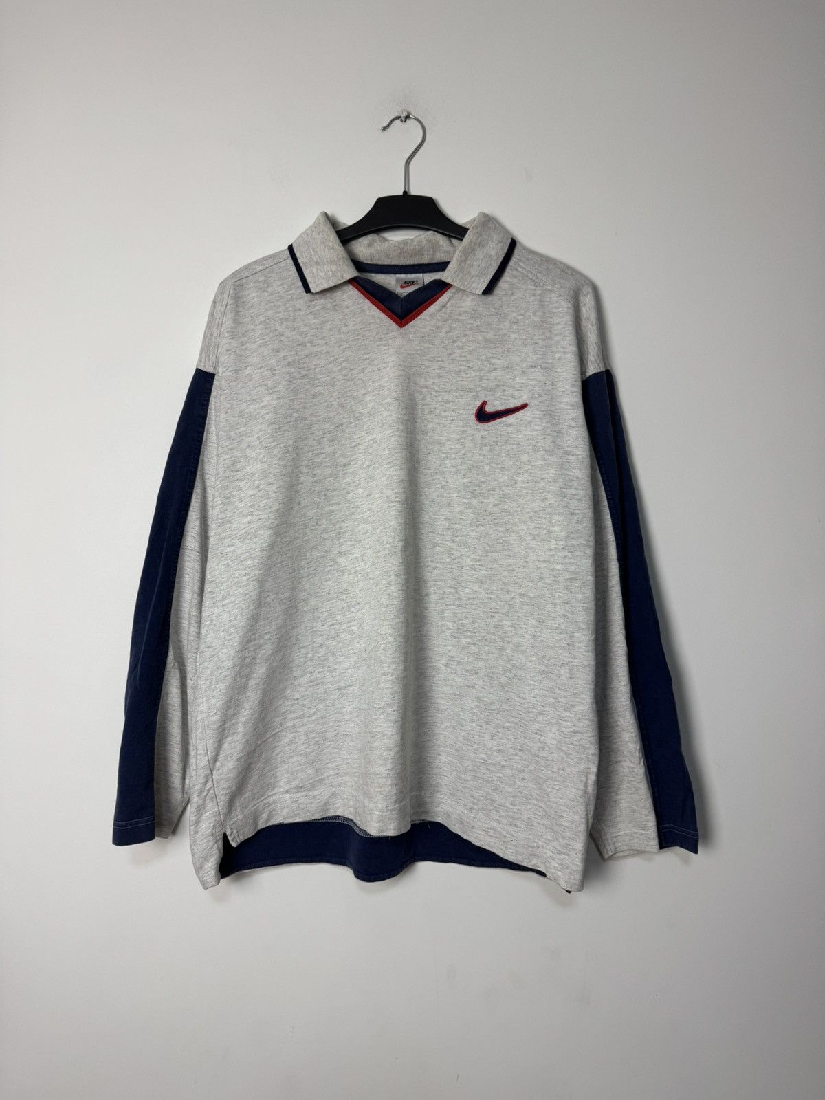 Nike Vintage 90s Nike Swoosh Logo Crewneck Sweatshirt Y2K Size US L / EU 52-54 / 3 - 2 Thumbnail