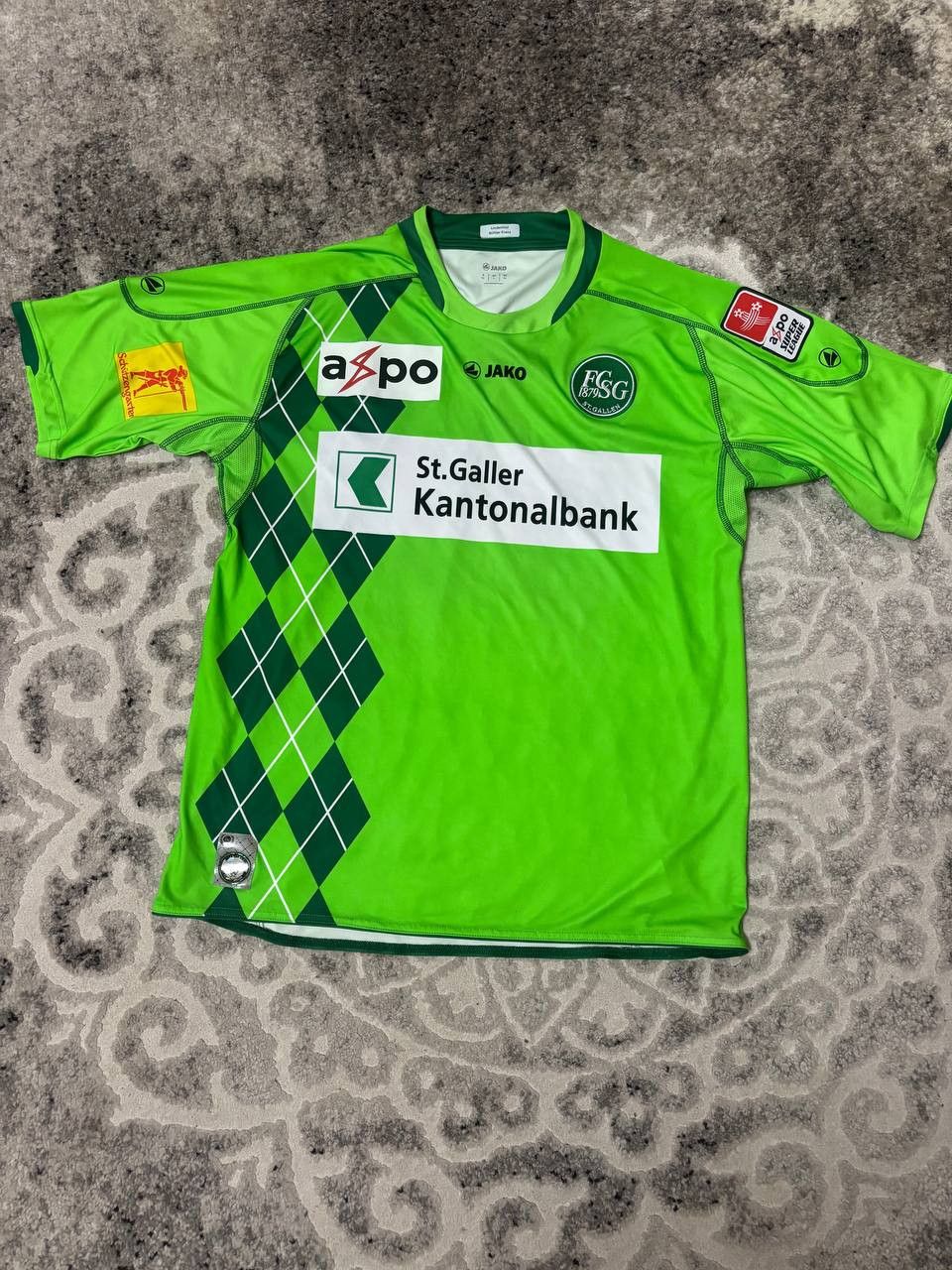Vintage FC St. Gallen 1879,Goalkeeper, Argyle, 08/10, XL, Football Size US XL / EU 56 / 4 - 2 Thumbnail