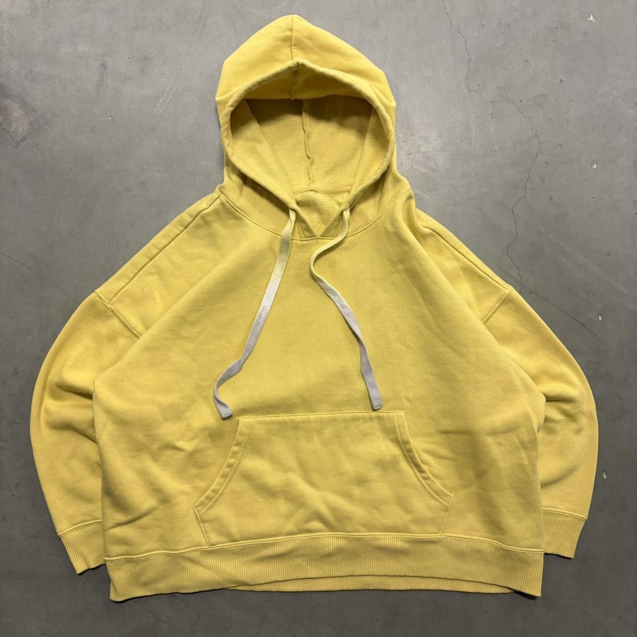 Vintage Crazy Vintage Y2K/2000s Blank Yellow Pullover Hoodie! Size US XL / EU 56 / 4 - 1 Thumbnail