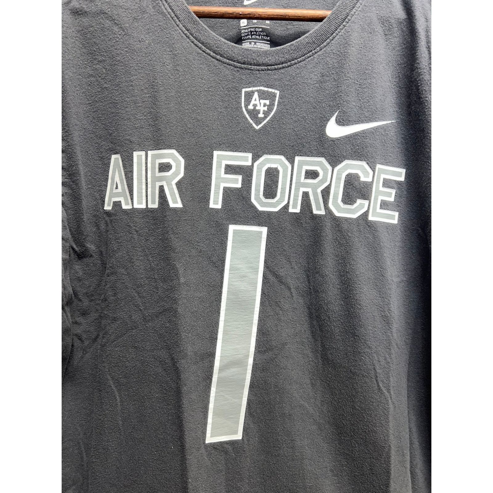 Nike Womens Air Force Top shirt Nike Gray College University Tee Size XL / US 12-14 / IT 48-50 - 3 Thumbnail