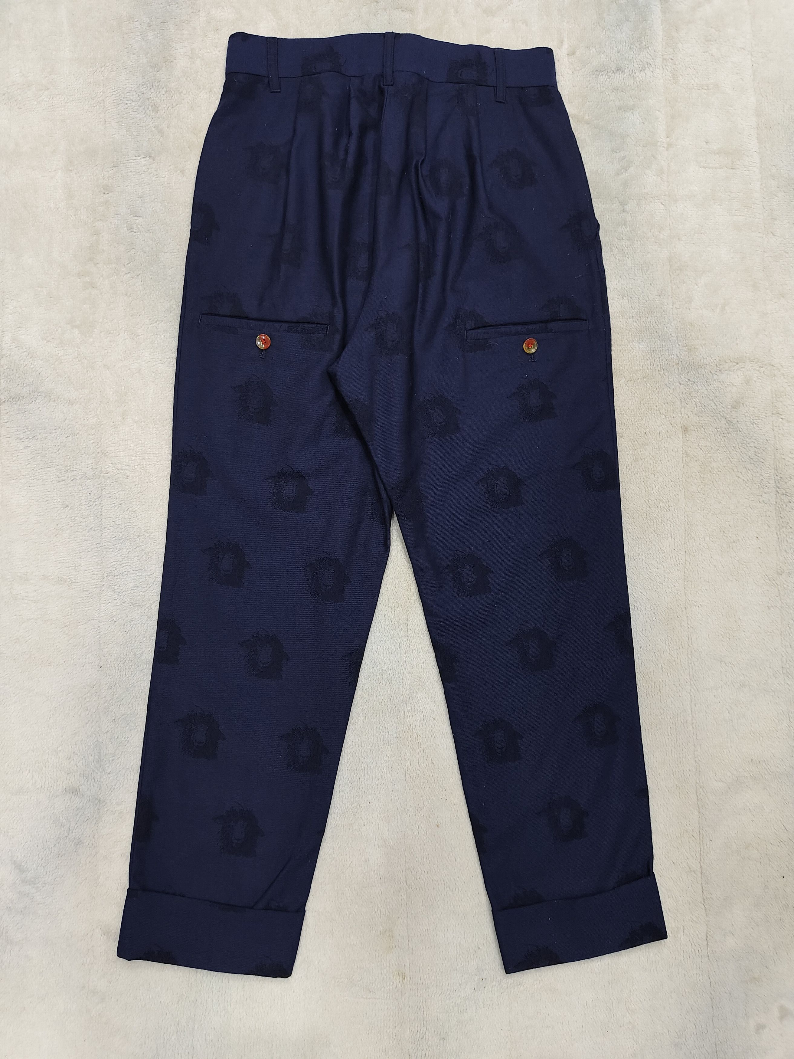 mercibeaucoup RARE🇯🇵 Mercibeacoup 🇯🇵 Sheeps Monogram Drop Crotch Pants Size 28" / US 6 / IT 42 - 3 Thumbnail