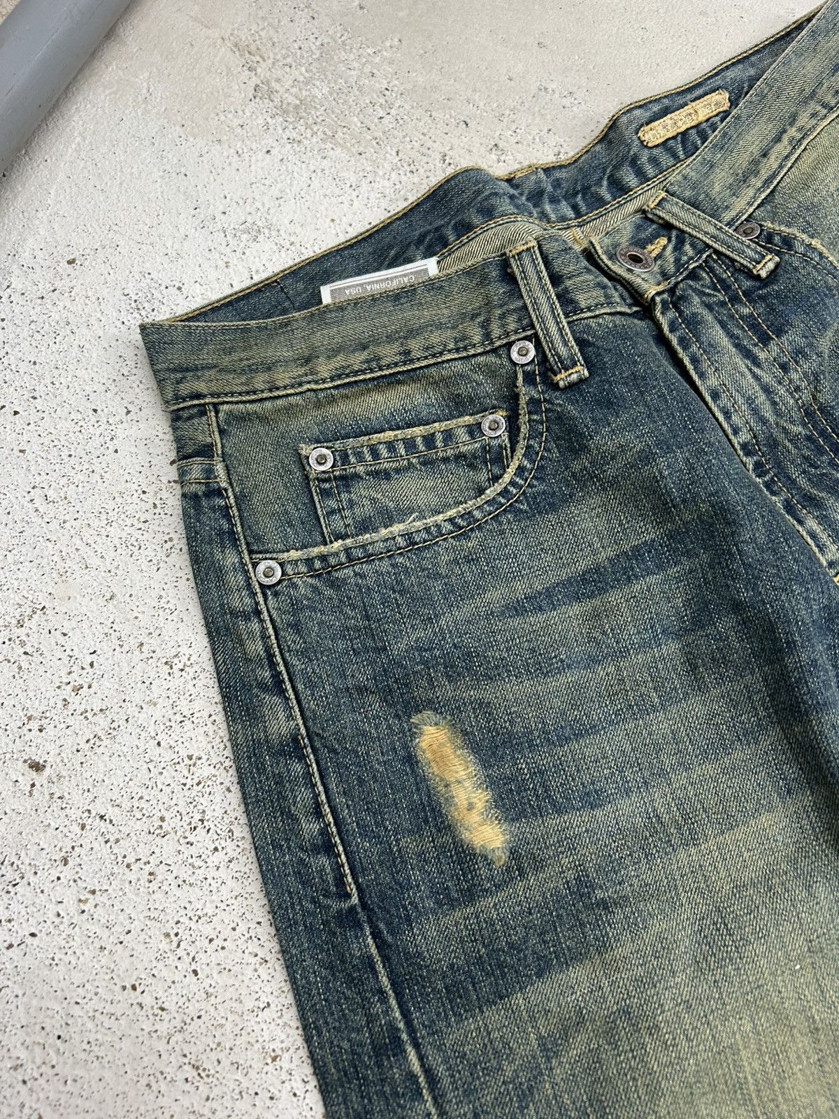 Hysteric Glamour Chip Pepper Jean Baggy Mud Washed Whisker Distressed Size US 30 / EU 46 - 6 Thumbnail