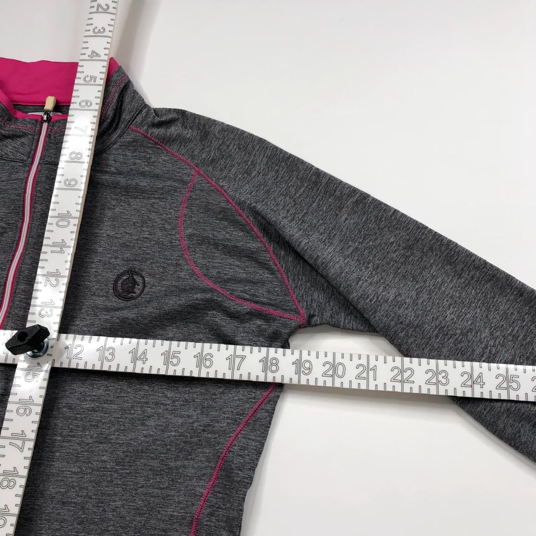 Footjoy FootJoy FJ Golf Women's 1/4 Zip Long Sleeve Mock Neck Pullover Gray Pink Shirt Size M / US 6-8 / IT 42-44 - 5 Thumbnail