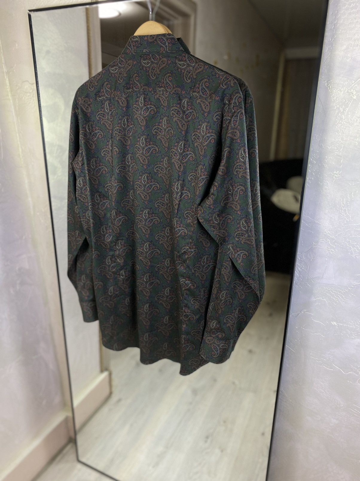 Etro Etro Vintage Style Green/Purple Paisley Cotton Shirt 43 Size US XL / EU 56 / 4 - 8 Thumbnail