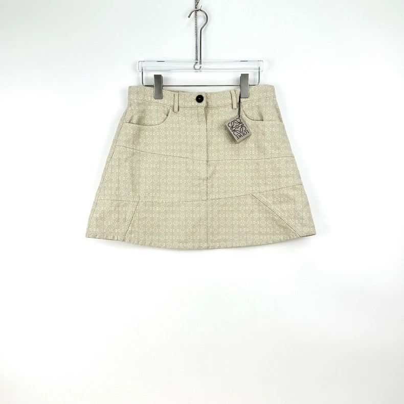 Loewe loewe 42Logo leather label skirt 2504-Nextarrow Size M / US 6-8 / IT 42-44 - 3 Thumbnail