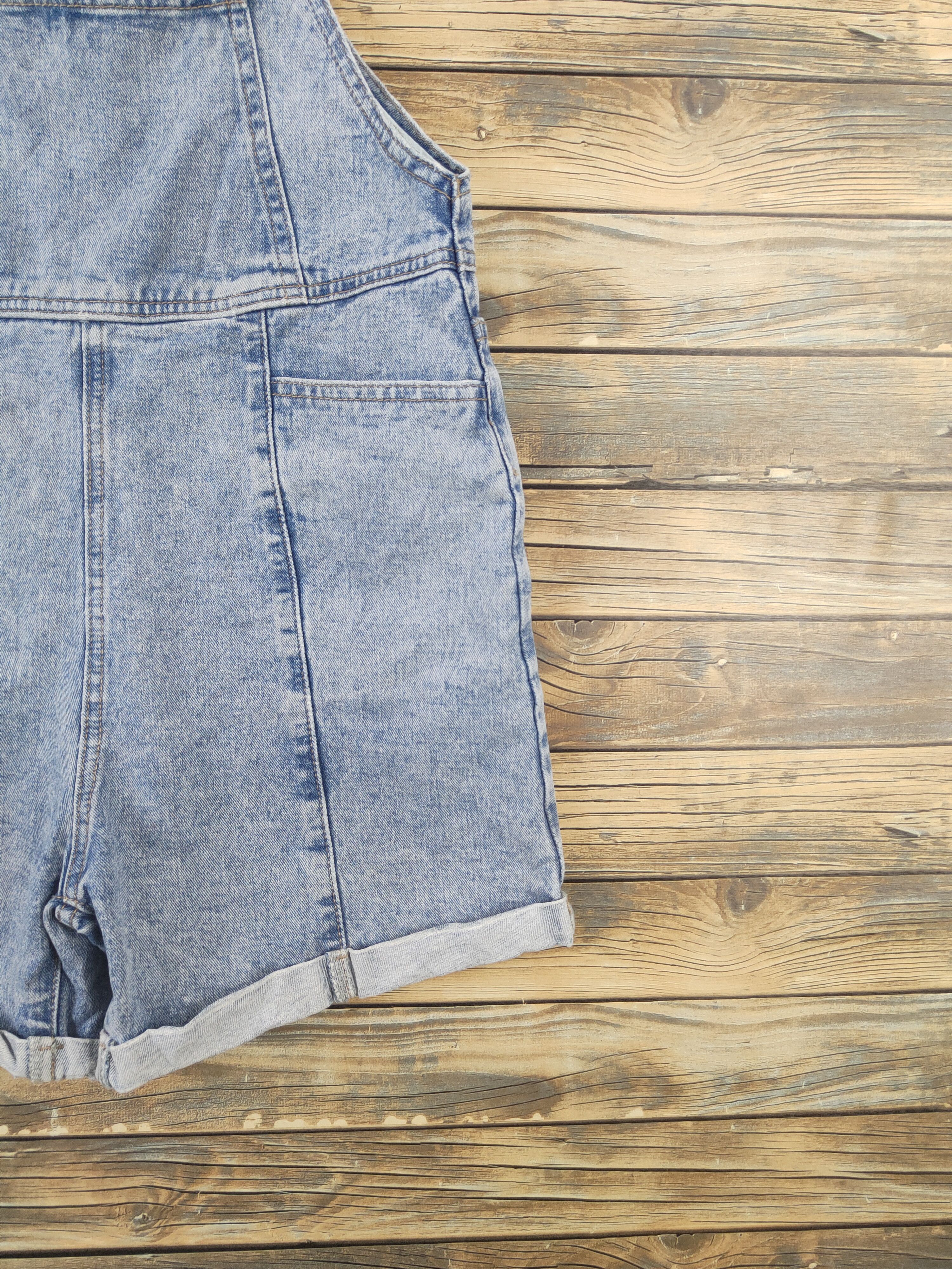 Japanese Brand × Vintage Vintage Japanese Brand Blue Denim Shortall Jumpsuits Size 34" / US 12 / IT 48 - 4 Thumbnail