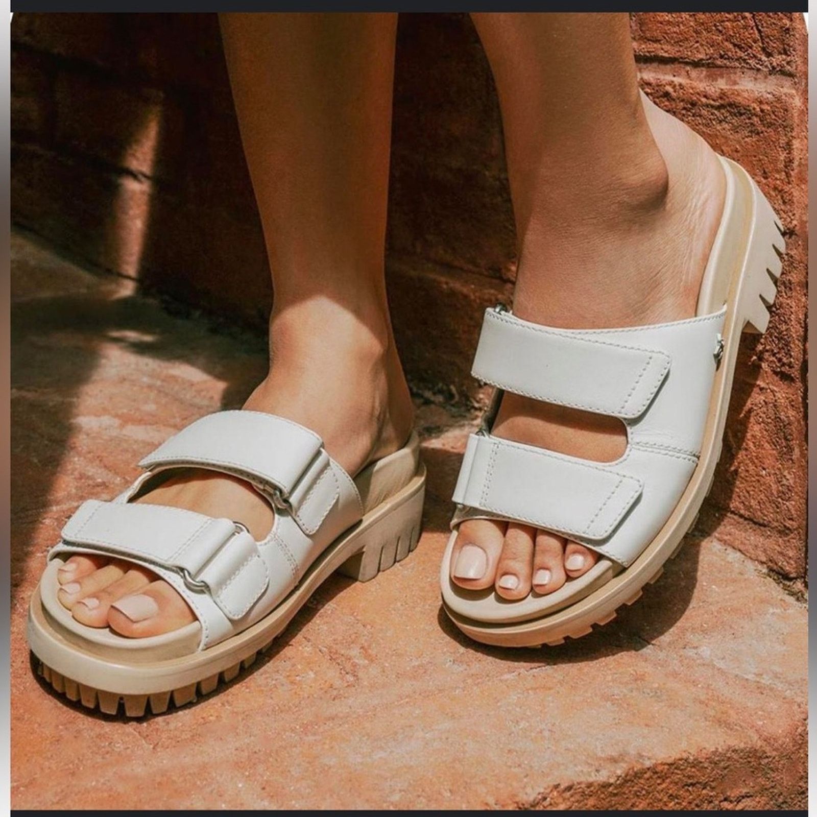 Sam Edelman Sam Edelman White Leather Sandals NEW Size 5 MSRP $140 Size US 5 / IT 35 - 3 Thumbnail