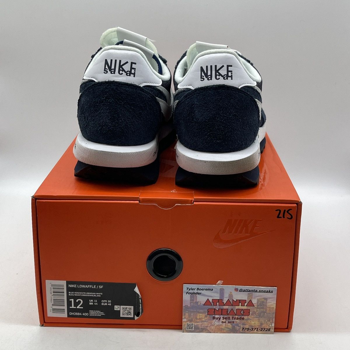 Nike Fragment design x sacia x LDV waffle blackened blue Size US 12 / EU 45 - 3 Thumbnail