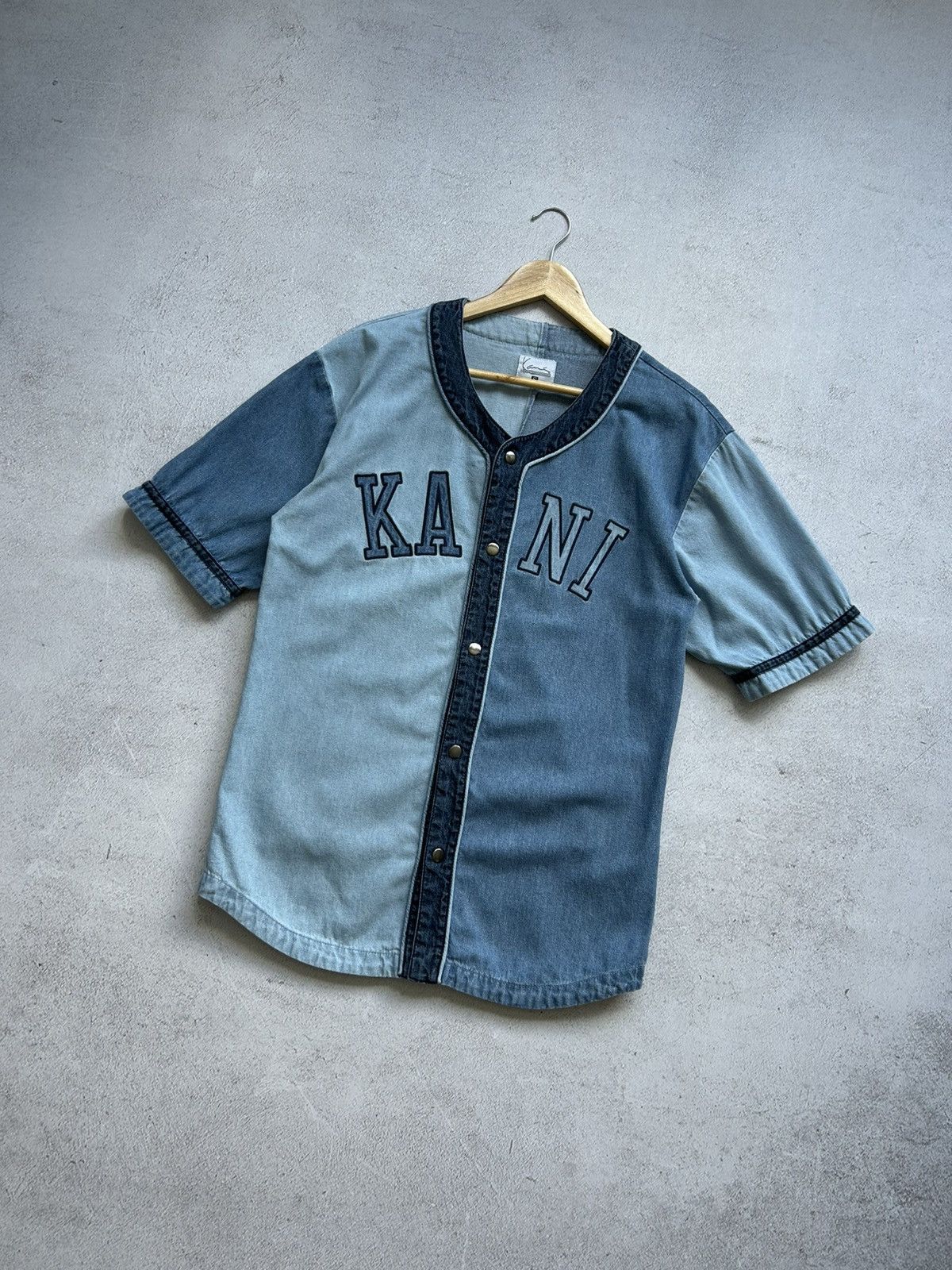 Karl Kani × Vintage Karl Kani Vintage Rap style denim jersey size S Size US S / EU 44-46 / 1 - 2 Thumbnail