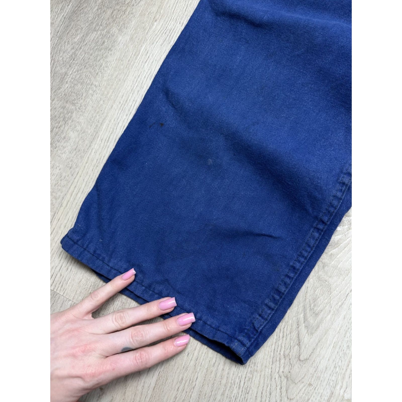 Vintage VINTAGE Le Laboureur Workwear Pants Men Vintage Sanfor Distressed Blue Cotton 32x30 Inseam 30 24 cm Waist 44 cm Waist band 44 cm 48 32 100 cm etc Size US 32 / EU 48 - 4 Thumbnail