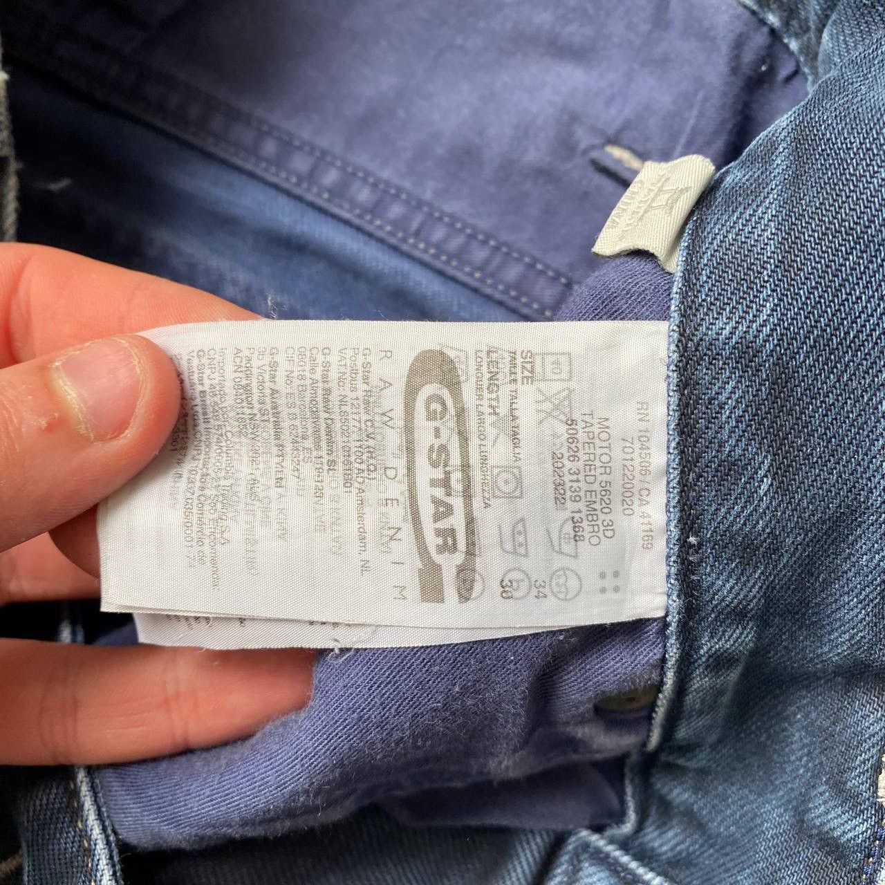 G-Star × Japanese Brand × Vintage Vintage Gstar Raw 96 Jeans Big Logo Baggy Streetwear Size US 34 / EU 50 - 14 Thumbnail