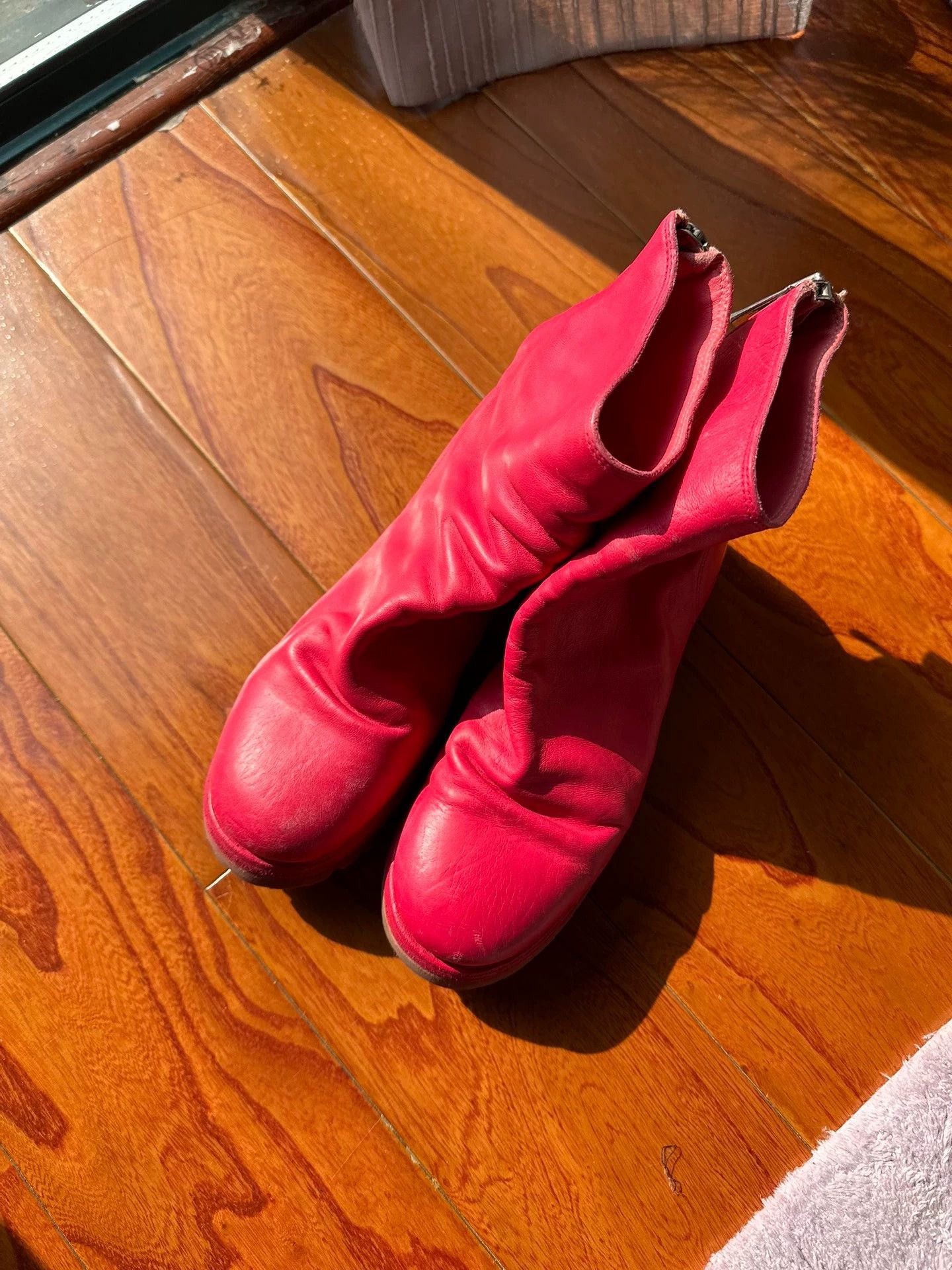 Guidi Guidi Vibram Sole Distressed Short Boots 36 Peach 95 New Size US 5.5 / IT 35.5 - 1 Thumbnail