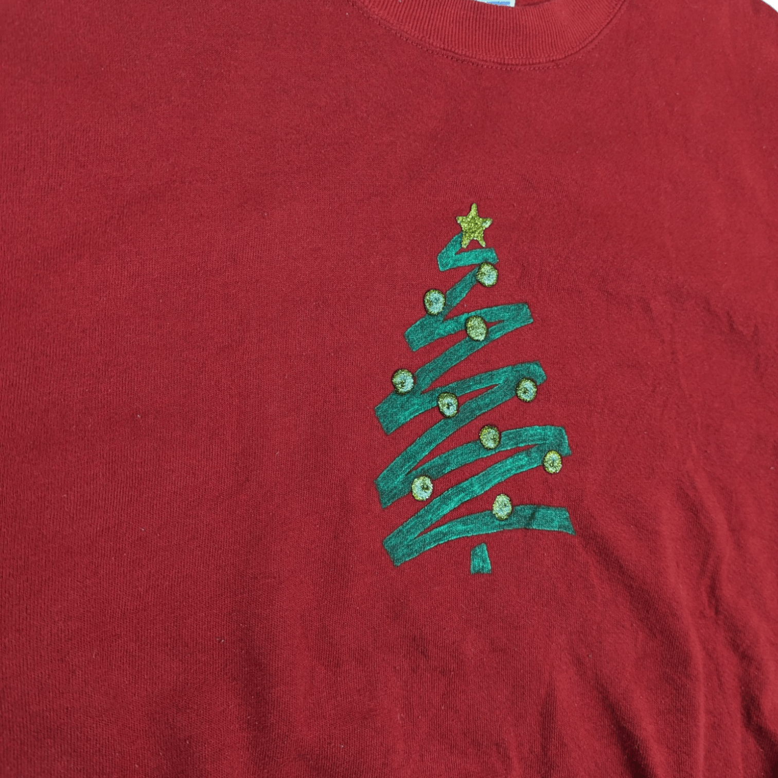 Jerzees Vintage 90's JERZEES Christmas Tree Jumper Sweatshirt Size US XL / EU 56 / 4 - 6 Thumbnail