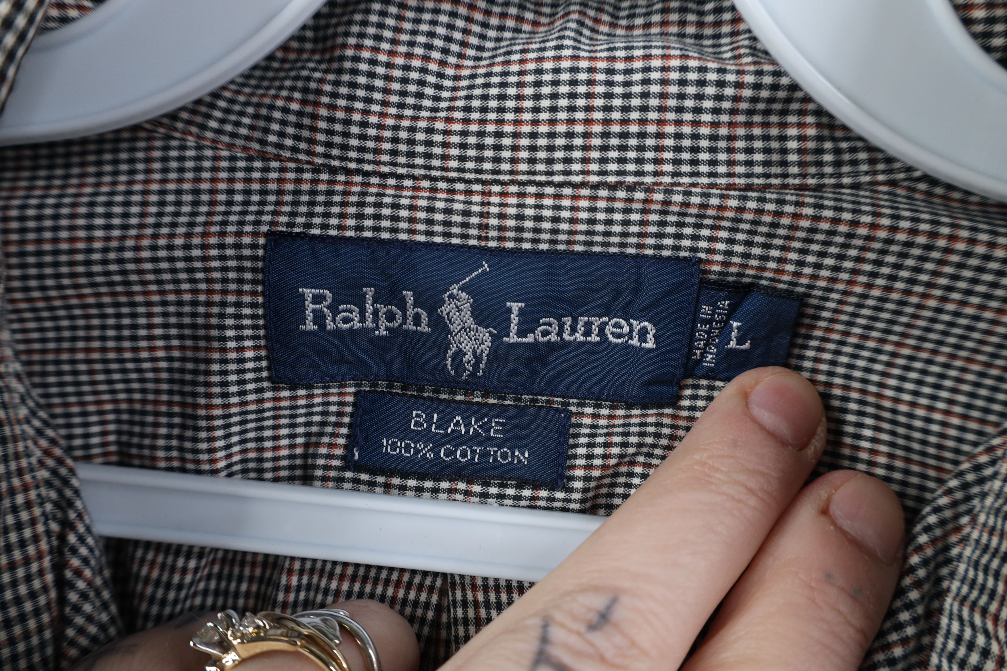 Ralph Lauren Vintage 90s Ralph Lauren Collared Button Down Shirt Plaid Size US L / EU 52-54 / 3 - 6 Thumbnail