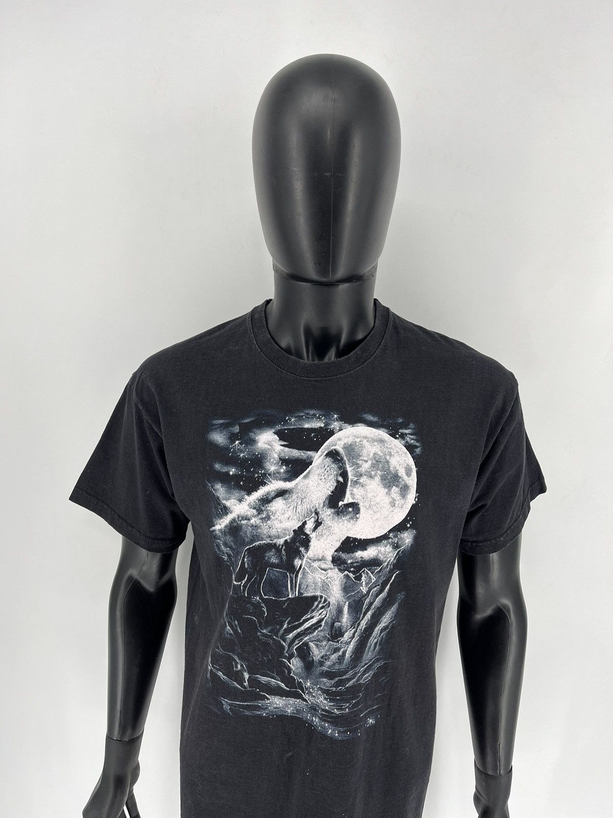 Other Vintage 90s Wolf Face Boxy Fit Tee Streetwear Style Size US L / EU 52-54 / 3 - 5 Thumbnail