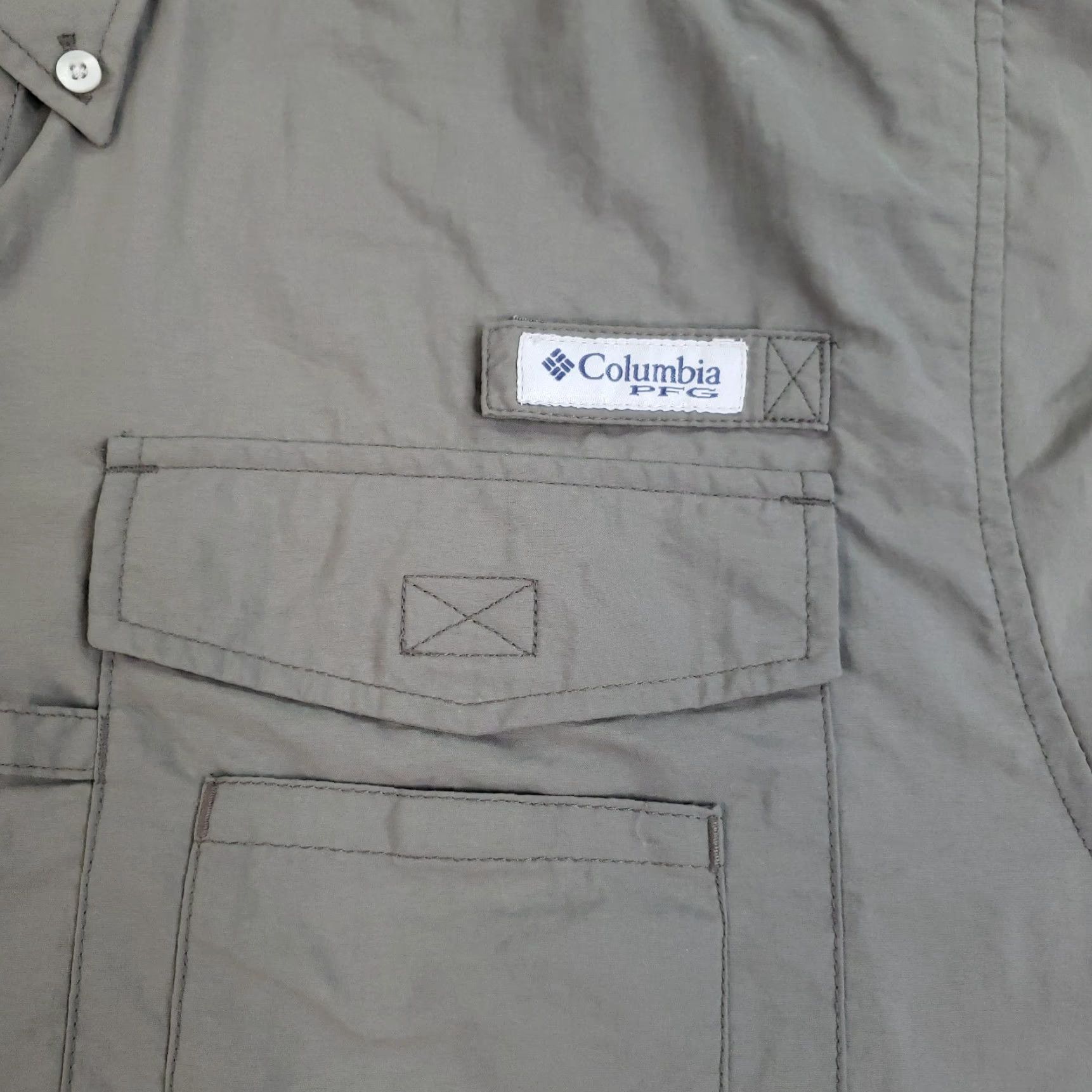 Vintage Columbia PFG Button-Up Shirt Men's XL Gray Short Sleeve Casual Vented Fishing Size US XL / EU 56 / 4 - 6 Thumbnail