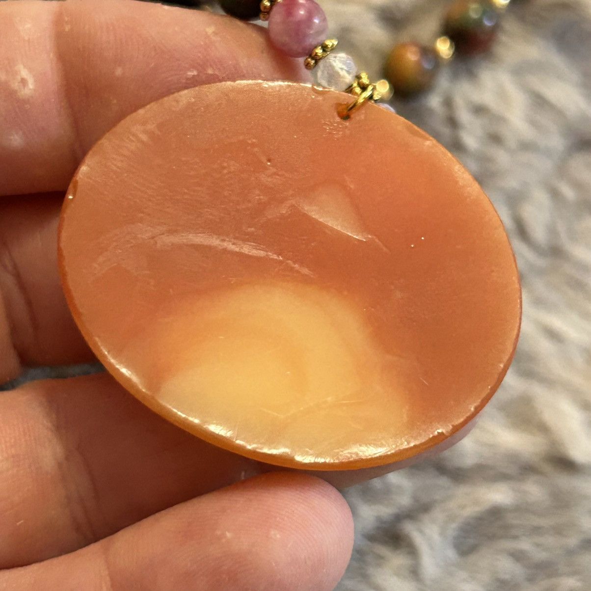 Handmade Handcrafted genuine blood stone elbaite vintage necklace Size ONE SIZE - 9 Thumbnail