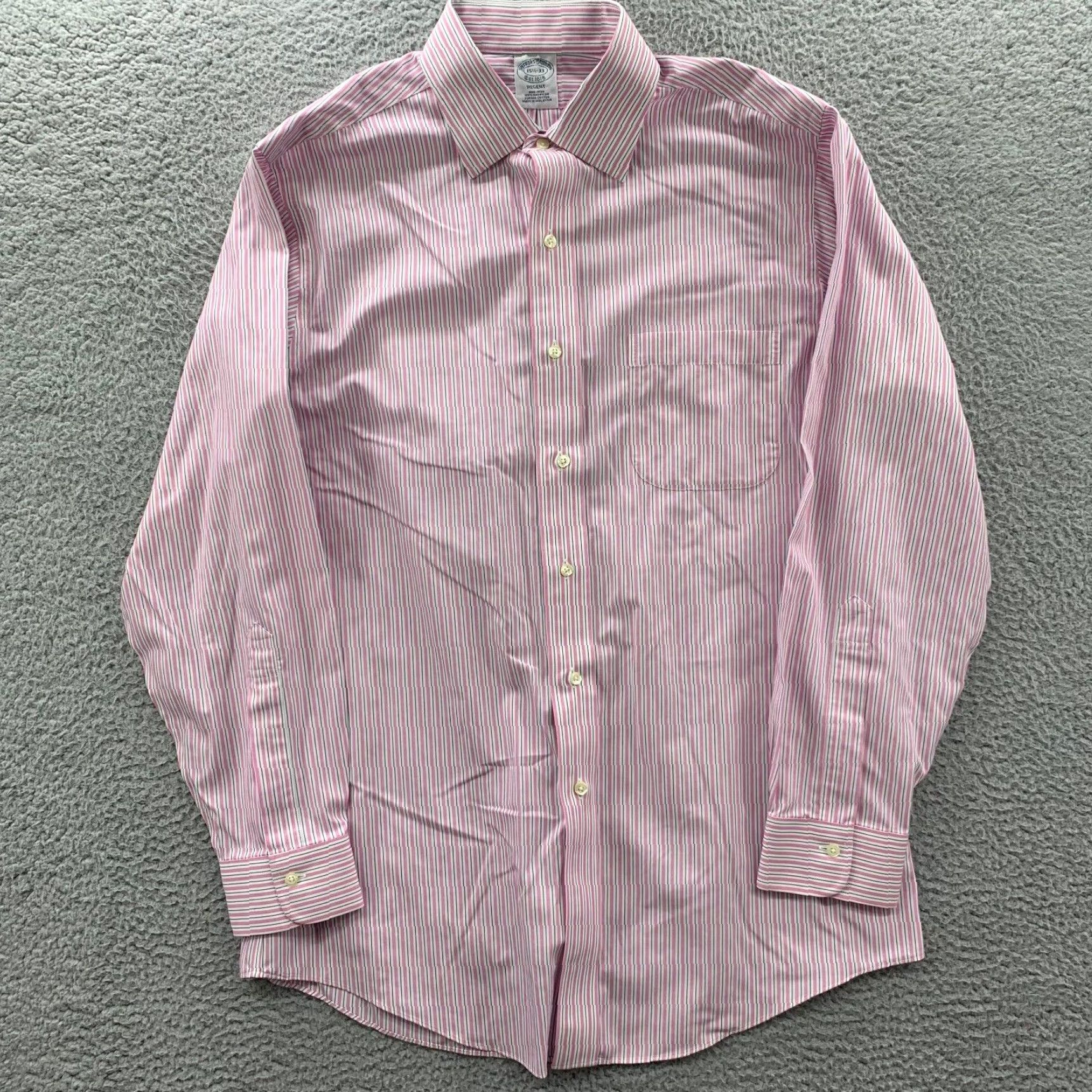 Brooks Brothers Regent Pink Striped Button Up Classic Fit Medium 15.5 32 Mens  Shirt By Brooks Brothers | Grailed