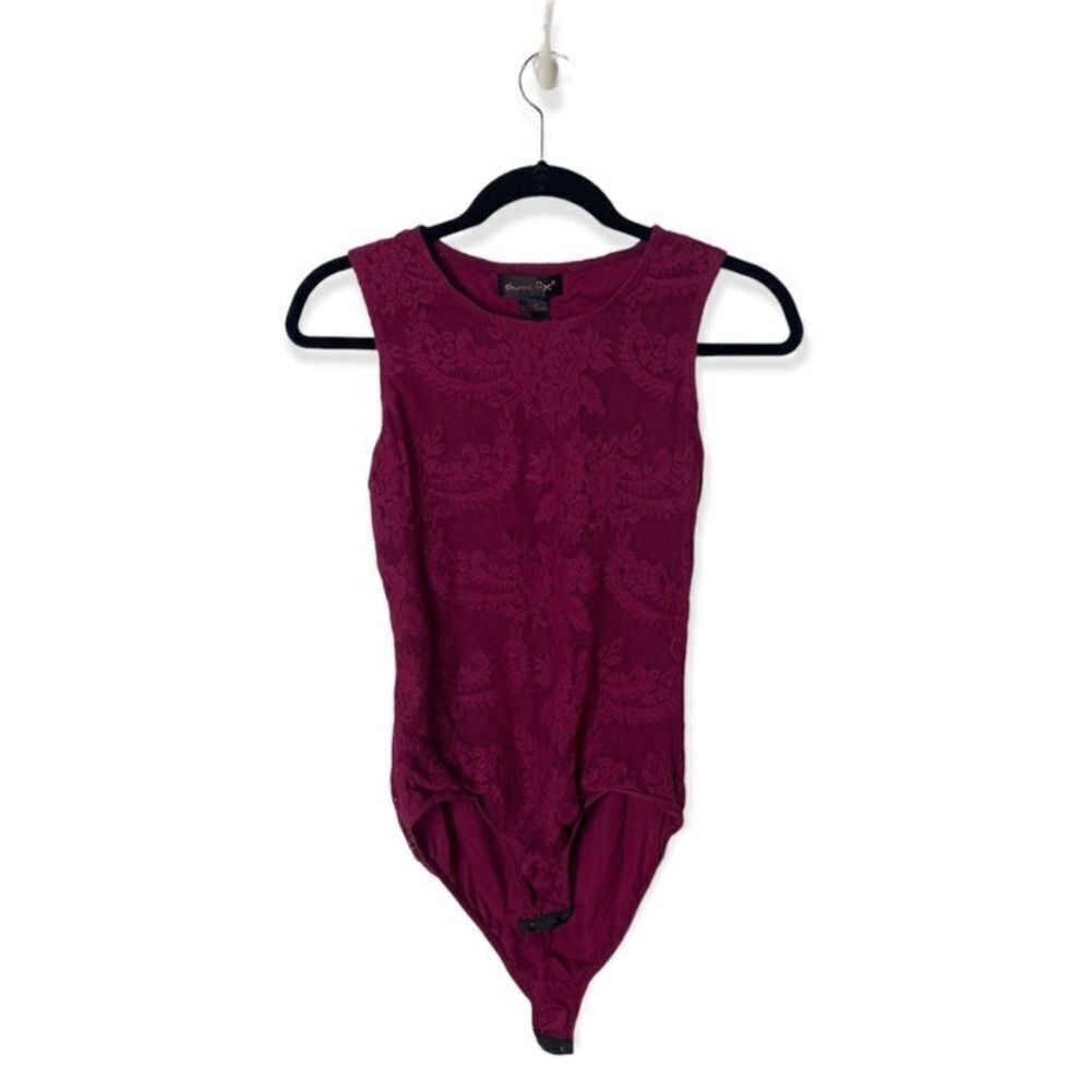 Other Shape FX Burgundy Lace Bodysuit Size S Size S / US 4 / IT 40 - 1 Thumbnail