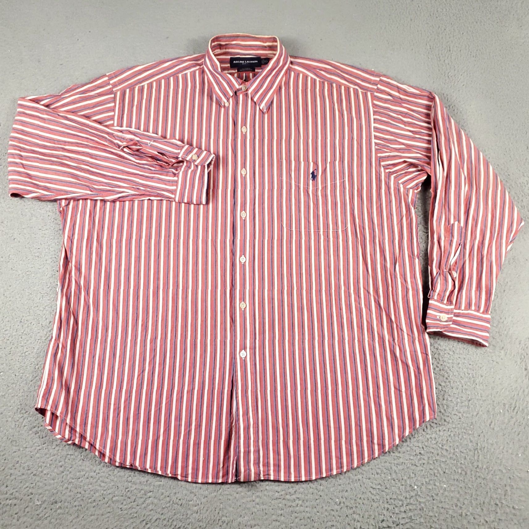 Ralph Lauren Ralph Lauren Button-Up Shirt Mens XL Red Striped Long Sleeve Classic Preppy Size US XL / EU 56 / 4 - 3 Thumbnail