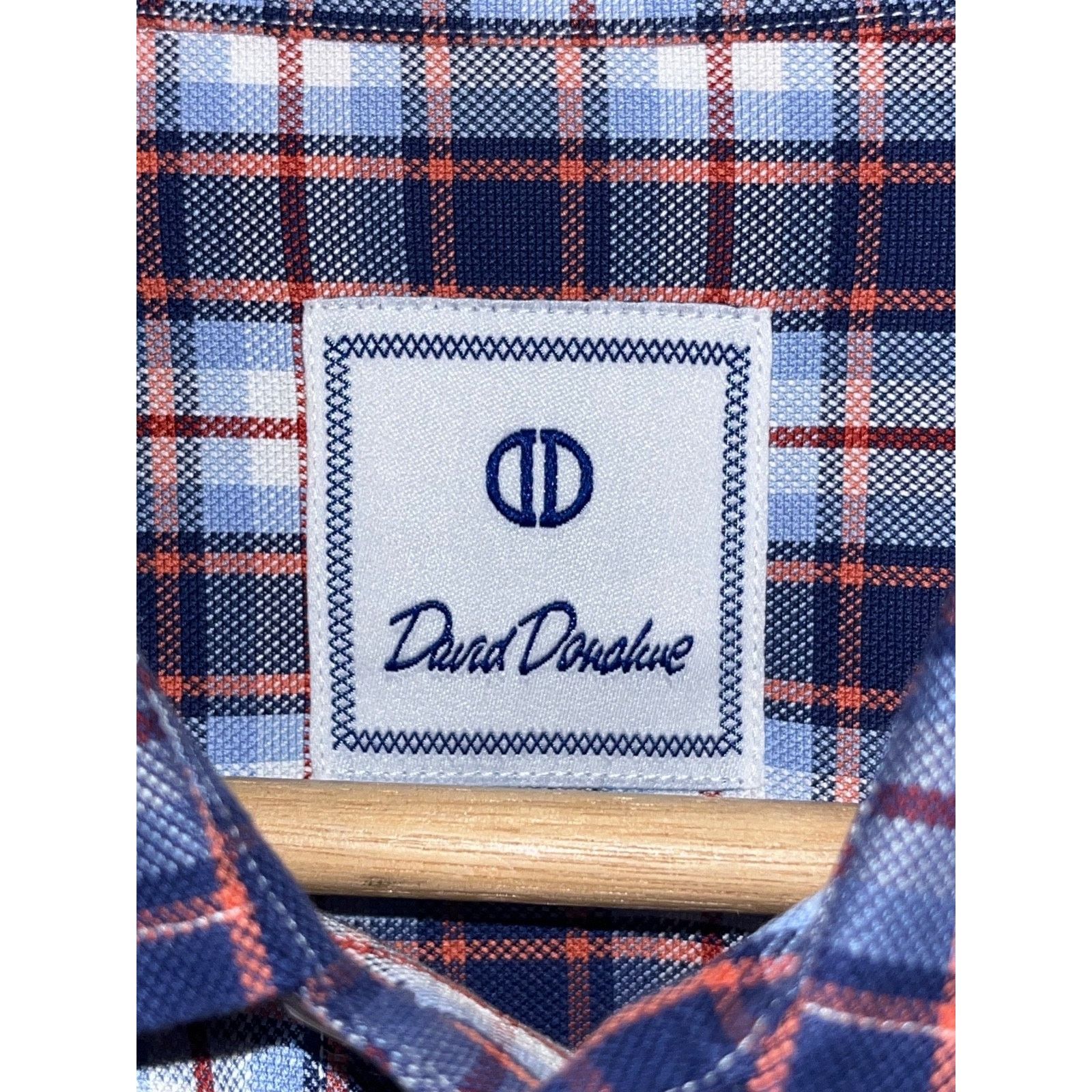 David Donahue David Donahue Toast Brushed Plaid Shirt Mens M MSRP $165 Size US M / EU 48-50 / 2 - 5 Thumbnail