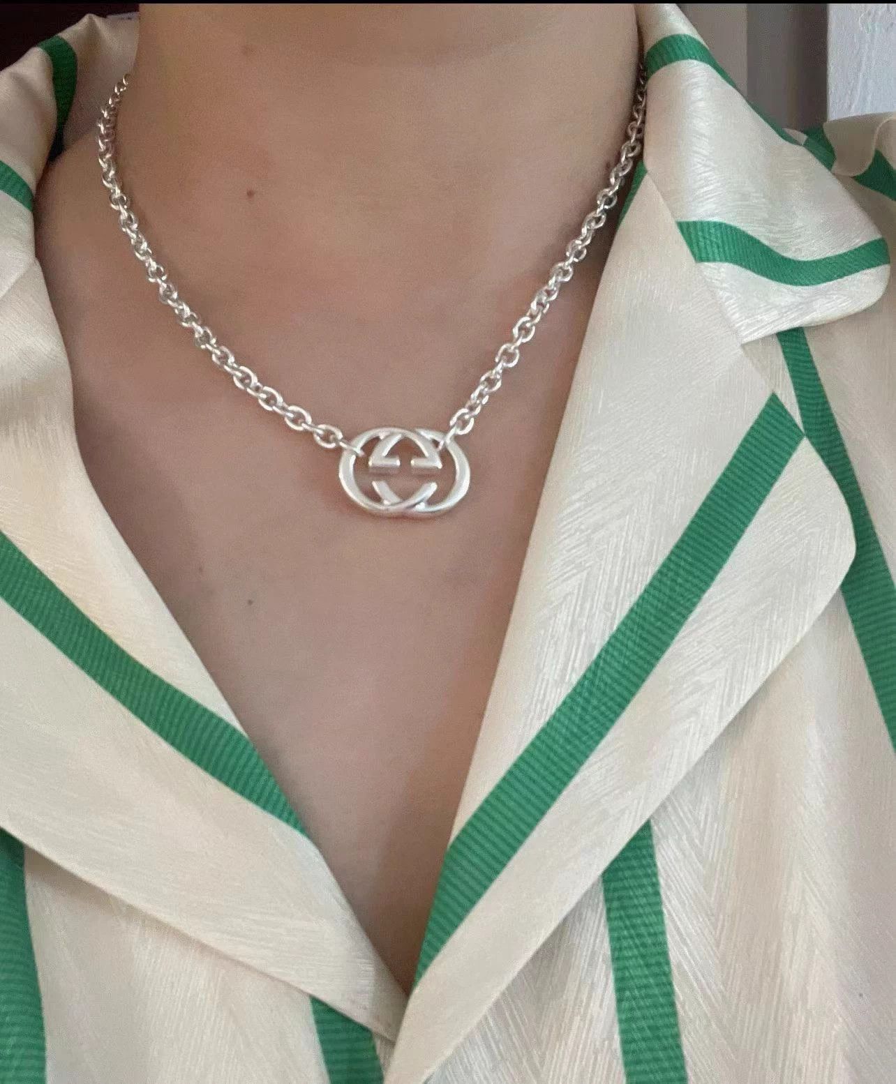 Gucci Gucci 925 Silver New 44cm Necklace w DustBag AE721 Size ONE SIZE - 1 Thumbnail