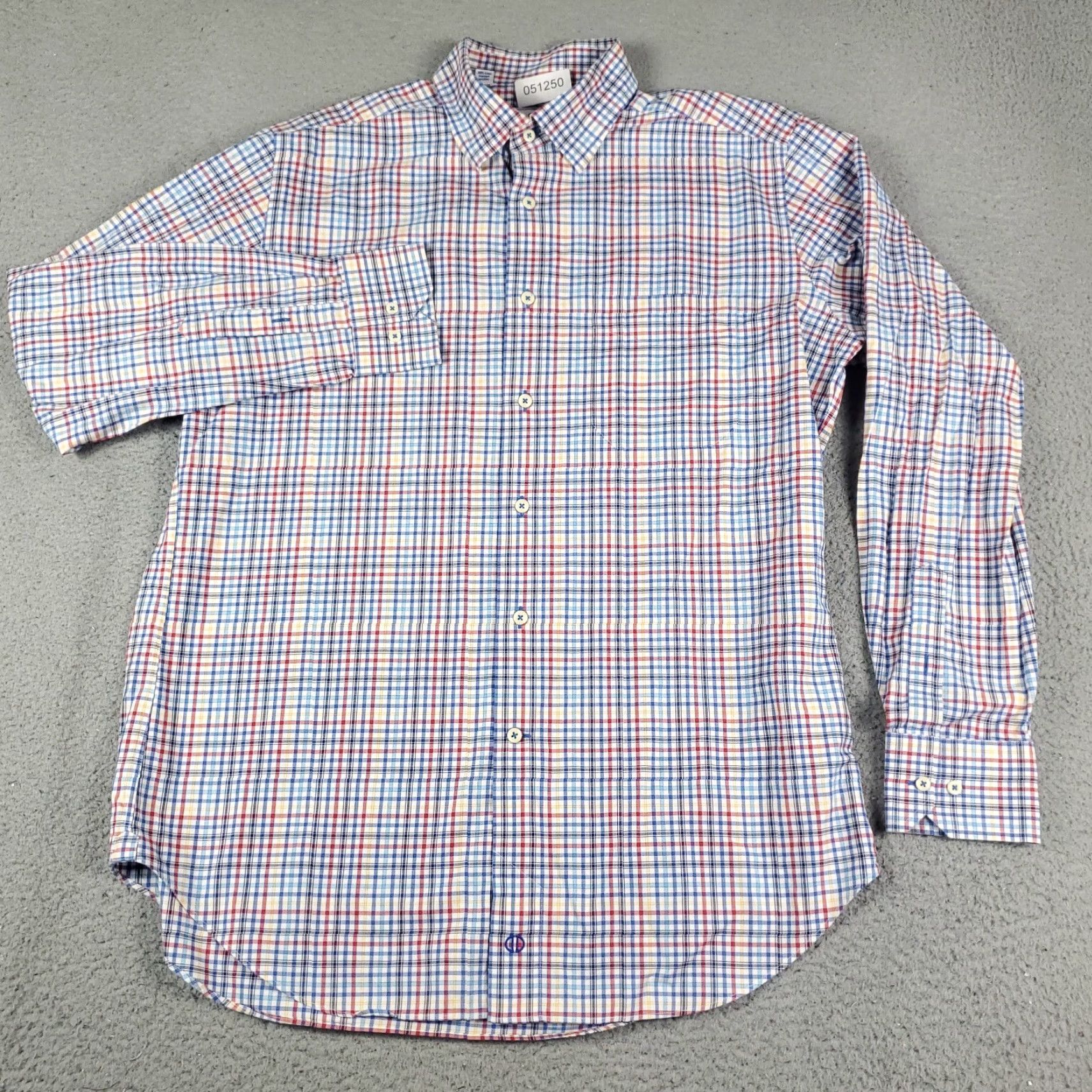 David Donahue DAVID DONAHUE Shirt Mens Large Blue Plaid Button-Up Long Sleeve Casual Shirt - Classic, Preppy Comfort Size US L / EU 52-54 / 3 - 2 Thumbnail