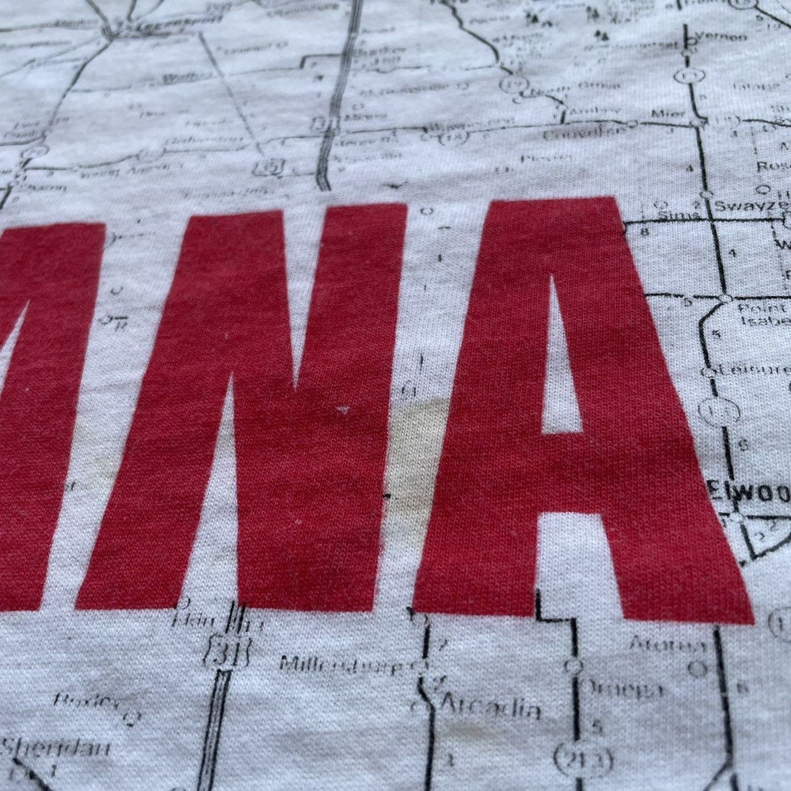 Vintage Vintage 90s Indiana AOP Art Map T Shirt XL Made In USA Rare Size US M / EU 48-50 / 2 - 8 Thumbnail
