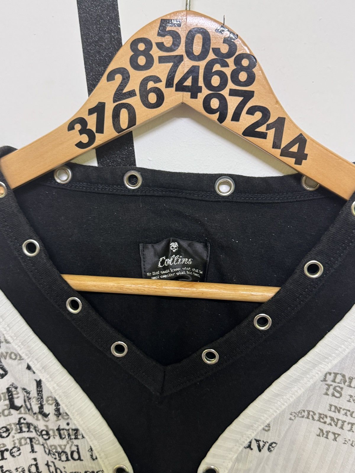 Affliction Collins Poem Punkers Double Layer Neck Lace Up Size US M / EU 48-50 / 2 - 7 Thumbnail