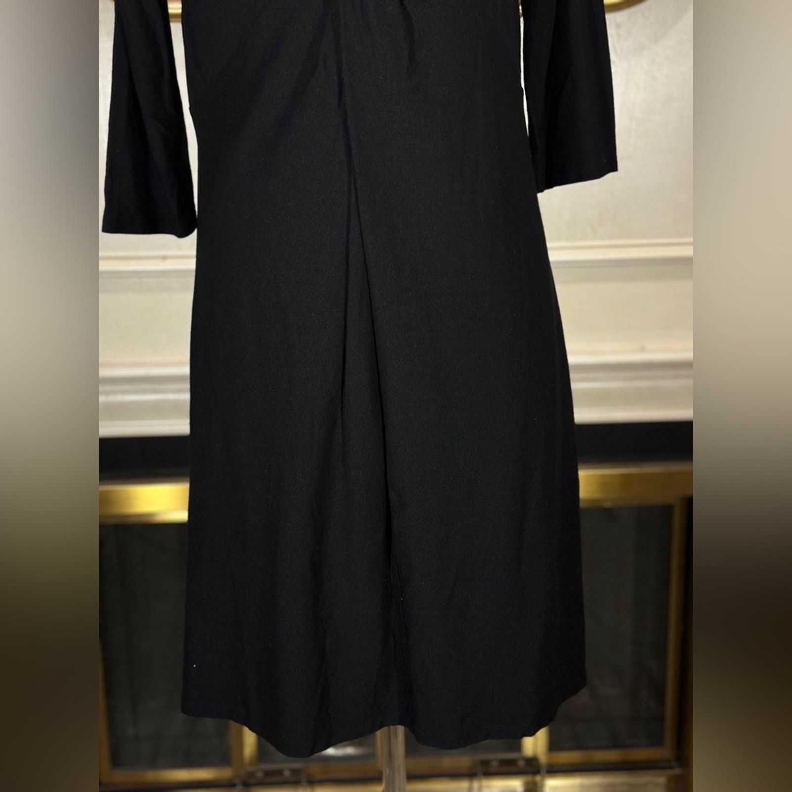 Eileen Fisher Eileen Fisher Black Twist Front Knit Dress M Minimalist Size M / US 6-8 / IT 42-44 - 3 Thumbnail
