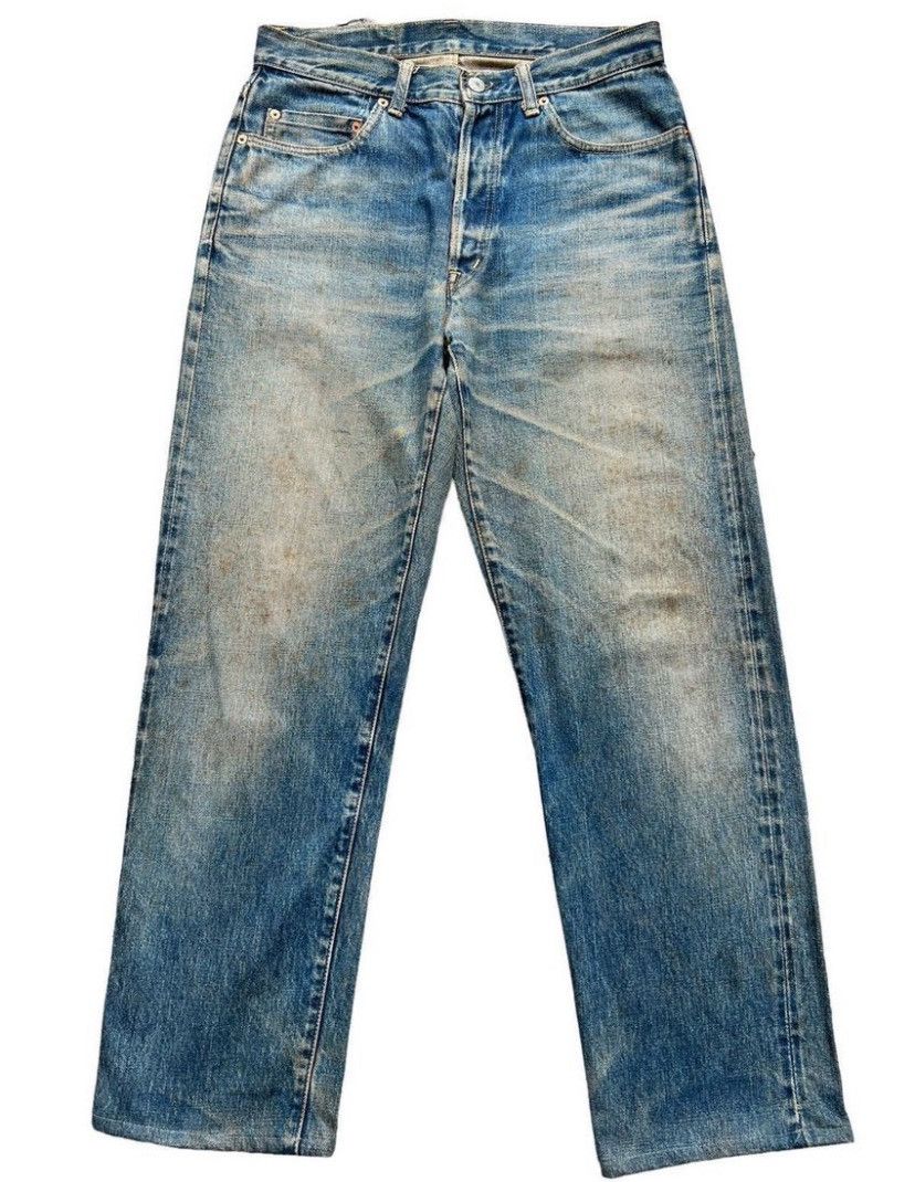 Blue Blue Japan Vintage Blue Blue Japan Selvedge Distressed Rusty Jeans 29 Size US 29 - 1 Thumbnail