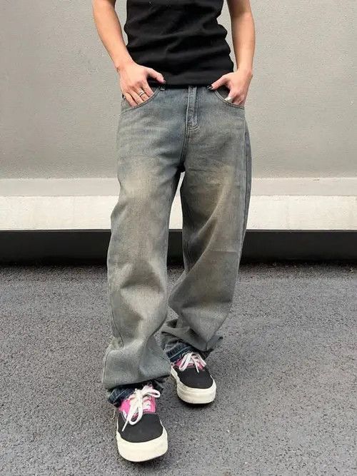 Other Washed Baggy Denim Jeans Stacked Skate Size US 32 / EU 48 - 1 Thumbnail