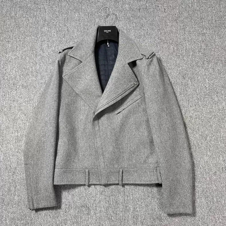 Dior Dior Light gray motorcycle zipper woollen jacket Size US L / EU 52-54 / 3 - 1 Thumbnail