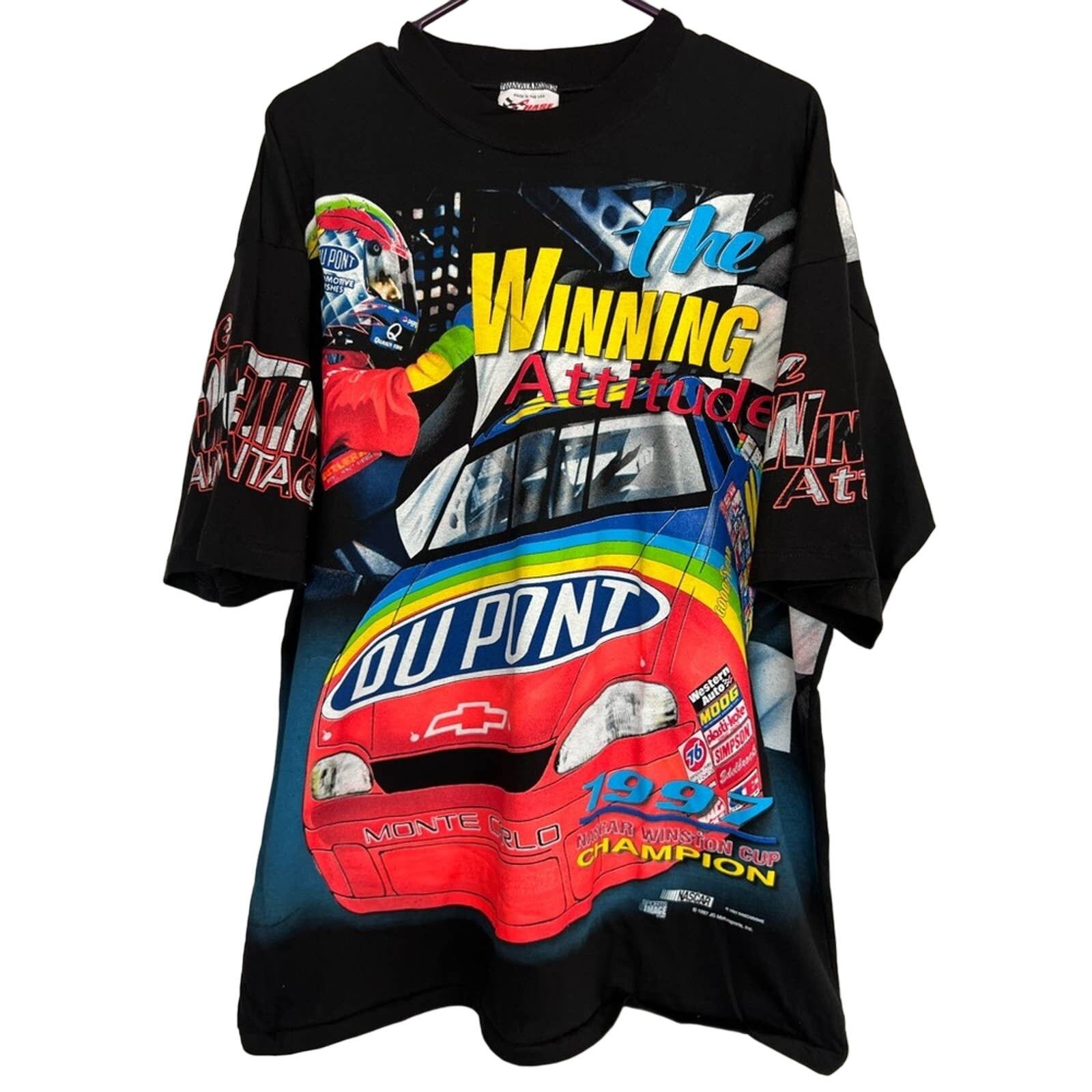 Chase Authentics DEADSTOCK Vintage Chase 1997 Jeff Gordon ALL OVER PRINT AOP Size US XL / EU 56 / 4 - 1 Thumbnail