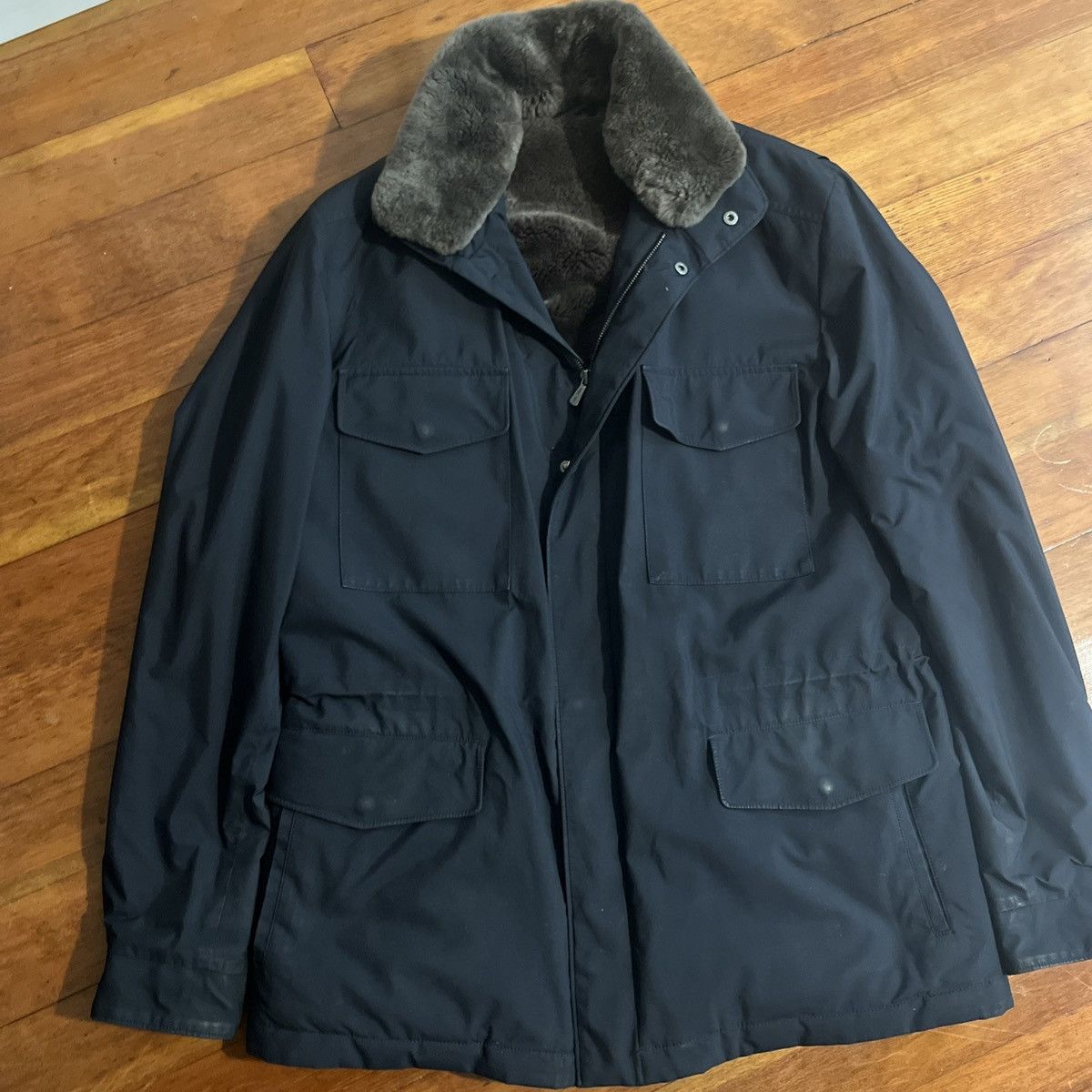 Loro Piana Traveller Jacket Castorino Storm System Men’s 50