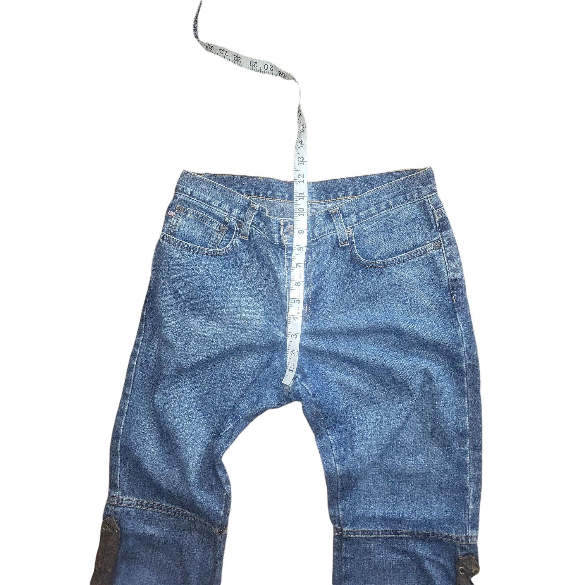 Ralph Lauren Ralph Lauren Jeans Women Sz 8 Lace Up Signature Denim Leathe Size 30" / US 8 / IT 44 - 6 Thumbnail