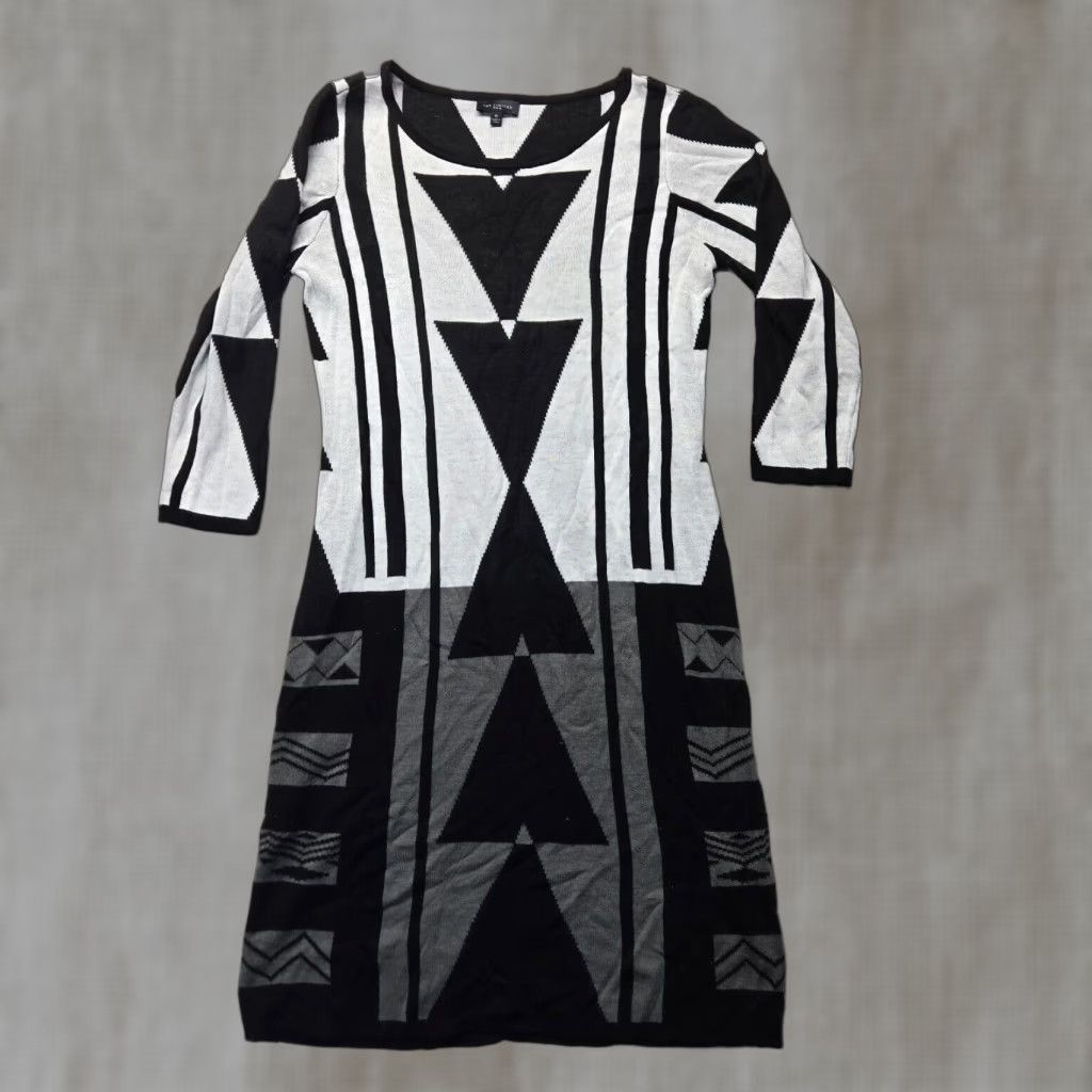 Vintage VINTAGE The Limited Black White Aztec Long Sleeve Casual Sweater Dress Women's M Medium Size M / US 6-8 / IT 42-44 - 1 Thumbnail