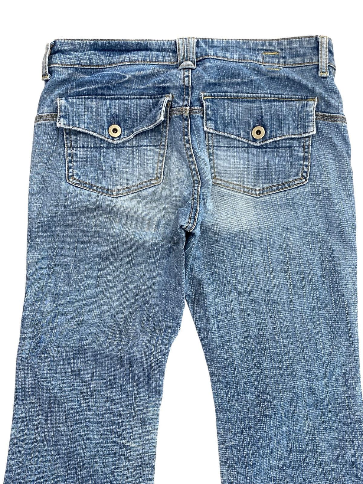 Japanese Brand Queen’s Low Brand Faded Wash Style Flare Jeans Size US 30 / EU 46 - 4 Thumbnail