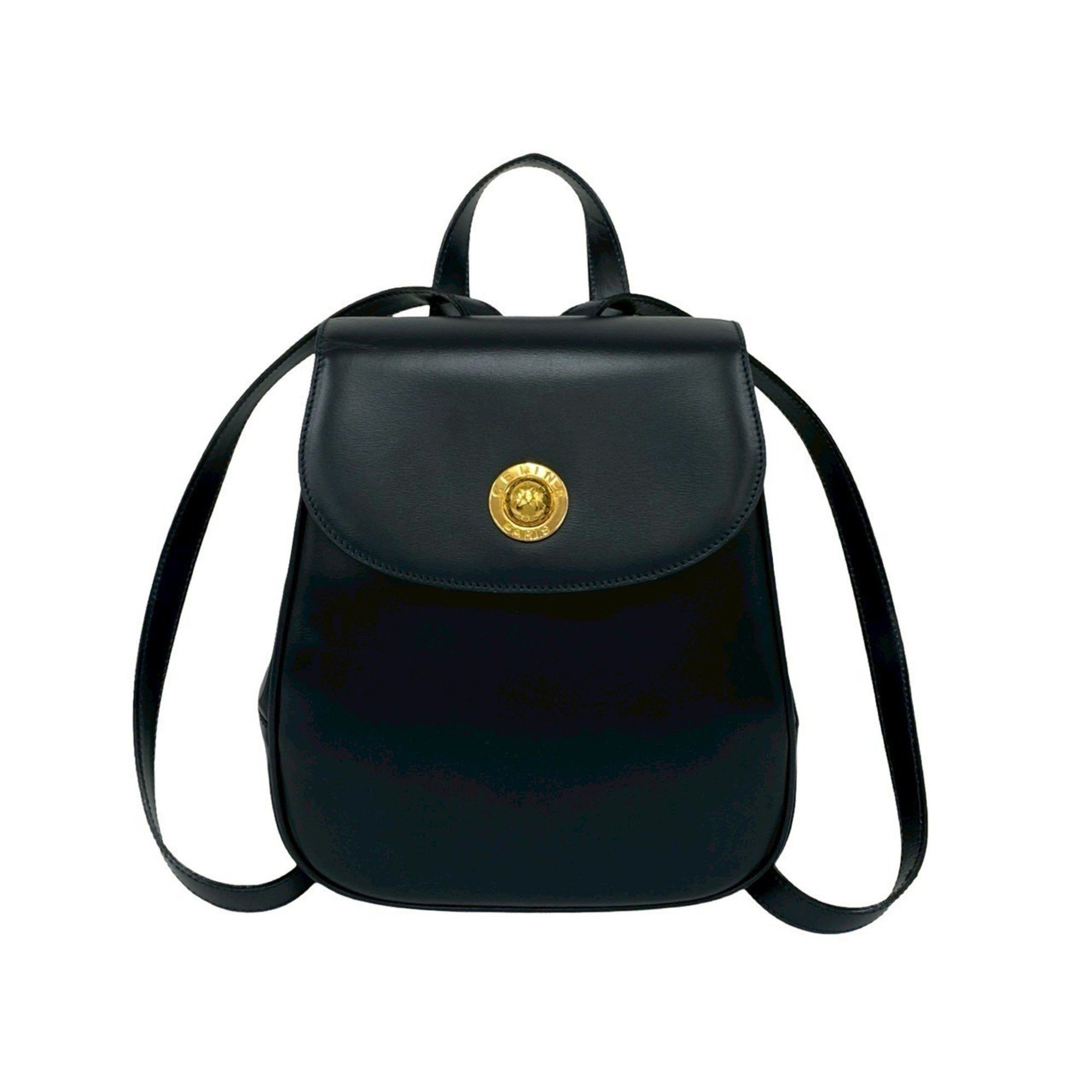 Celine CELINE Logo Star Ball Calf Leather Mini Backpack Daypack Navy 31339 Size ONE SIZE - 1 Thumbnail