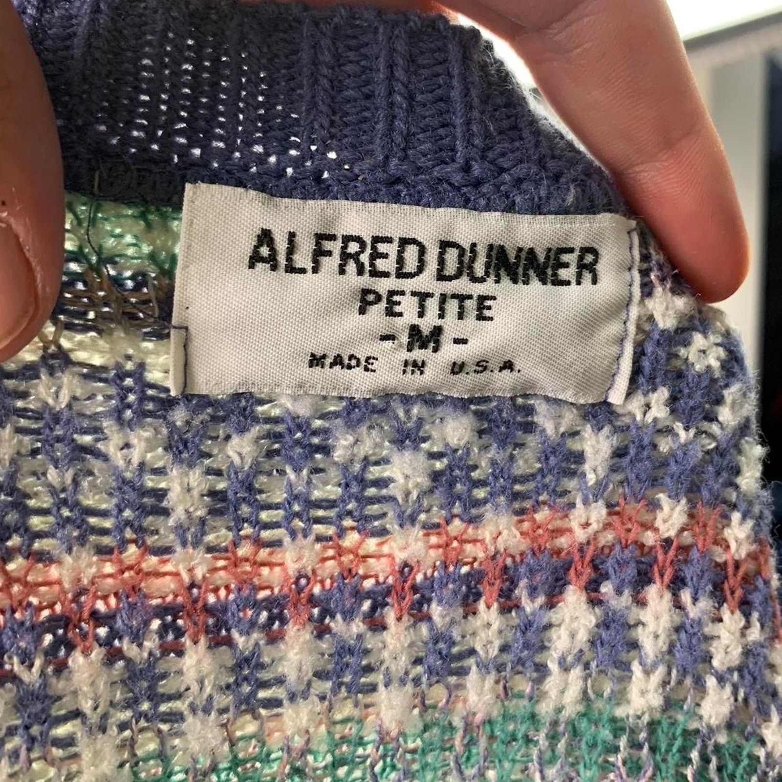Vintage Vintage Alfred Dunner Knit Coquette Style Cardigan Sweater Size M / US 6-8 / IT 42-44 - 6 Thumbnail