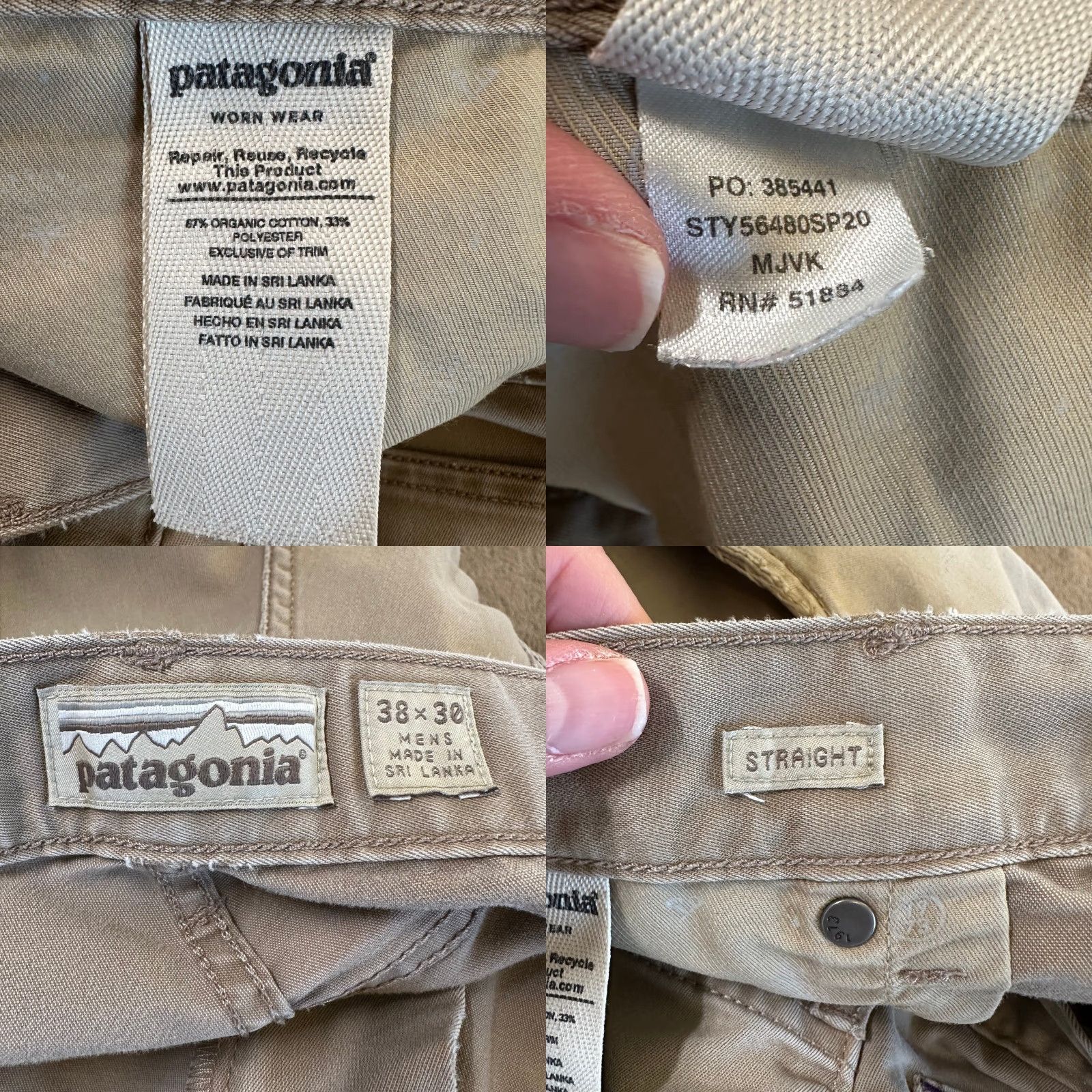 Patagonia Patagonia Pants Mens 38x30 Organic Cotton Canvas Ironclad Distressed 56480 Beige Chino Workwear Outdoor 5-Pocket Modern Regular Jeans? Size US 37 - 9 Thumbnail