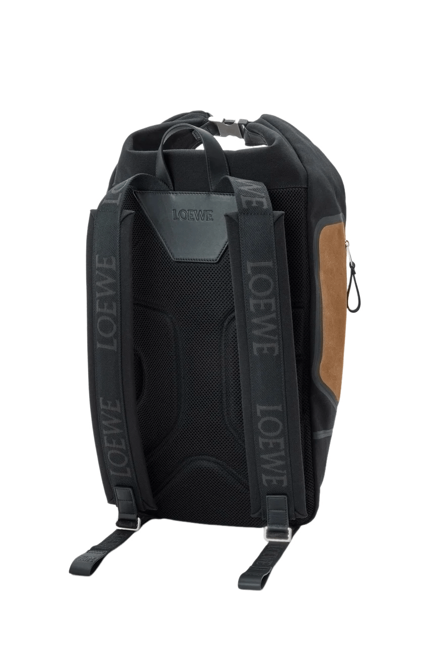 Loewe LOEWE Flex Roll-Top Black/Dark Gold Backpack Size ONE SIZE - 2 Thumbnail