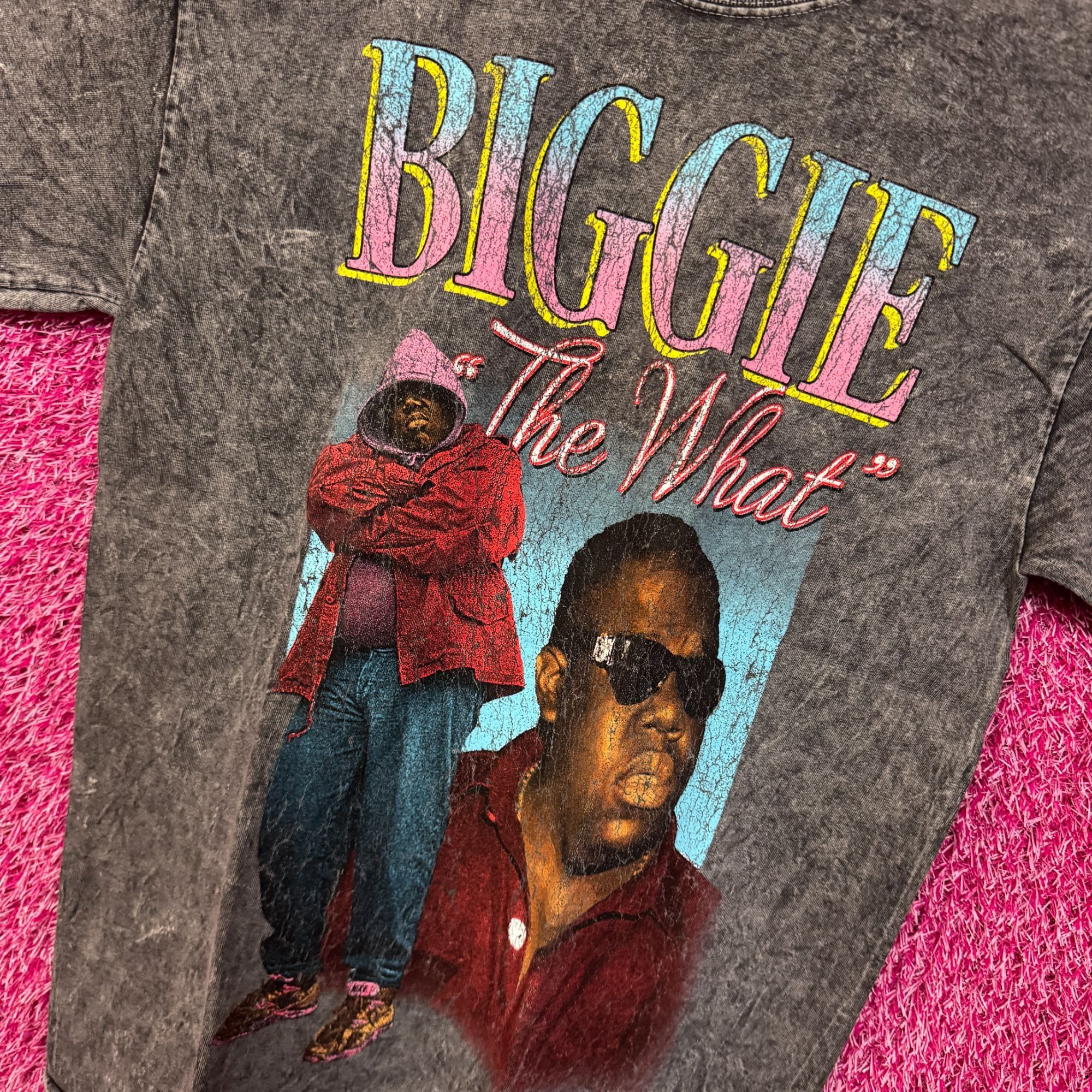 Rap Tees Biggie Smalls The What Ready to Die Album Art Hip Hop Tee M Size US M / EU 48-50 / 2 - 4 Thumbnail